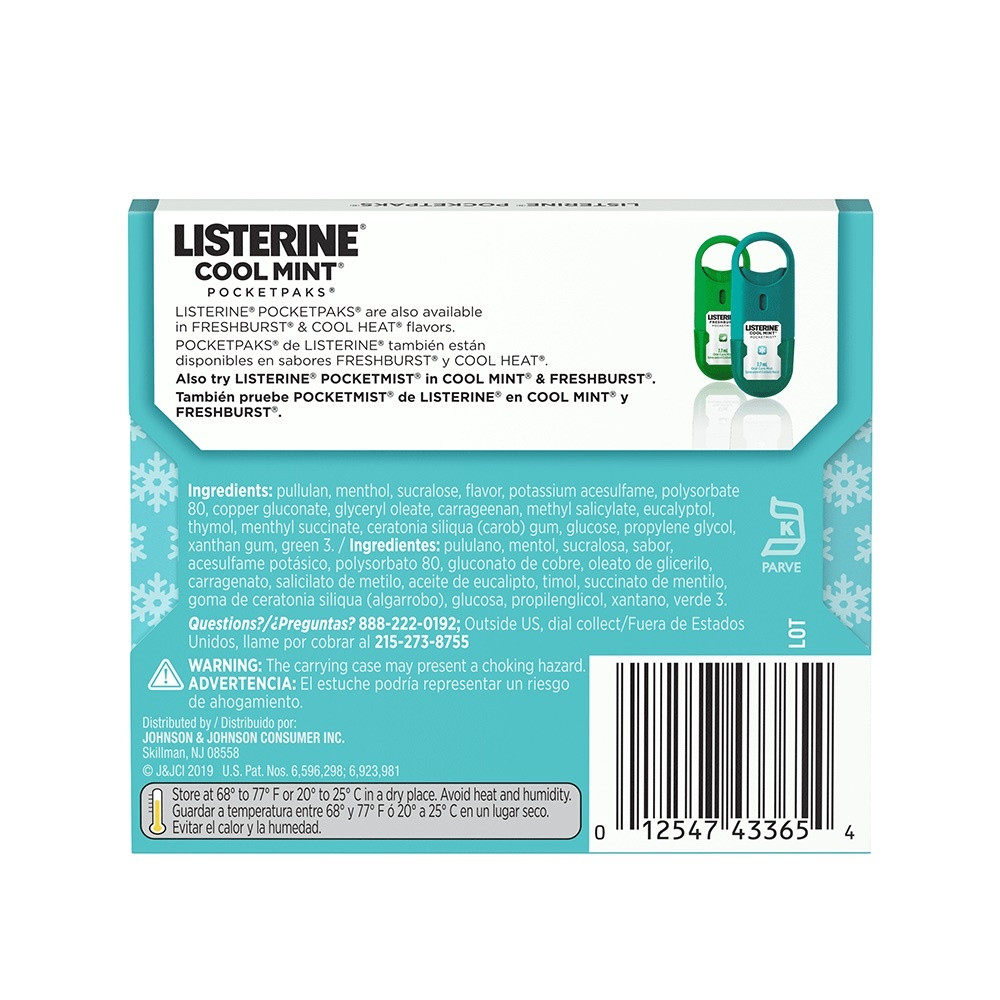 Listerine Pocketpaks Breathe Strips, Cool Mint Flavor