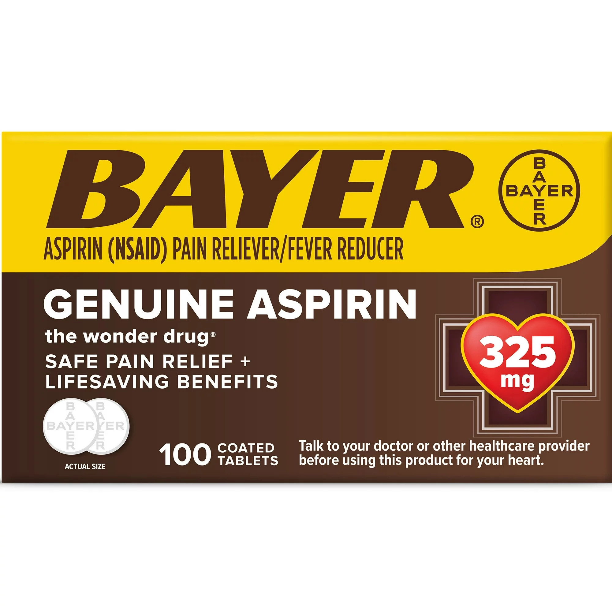 Genuine Bayer Aspirin, 325mg