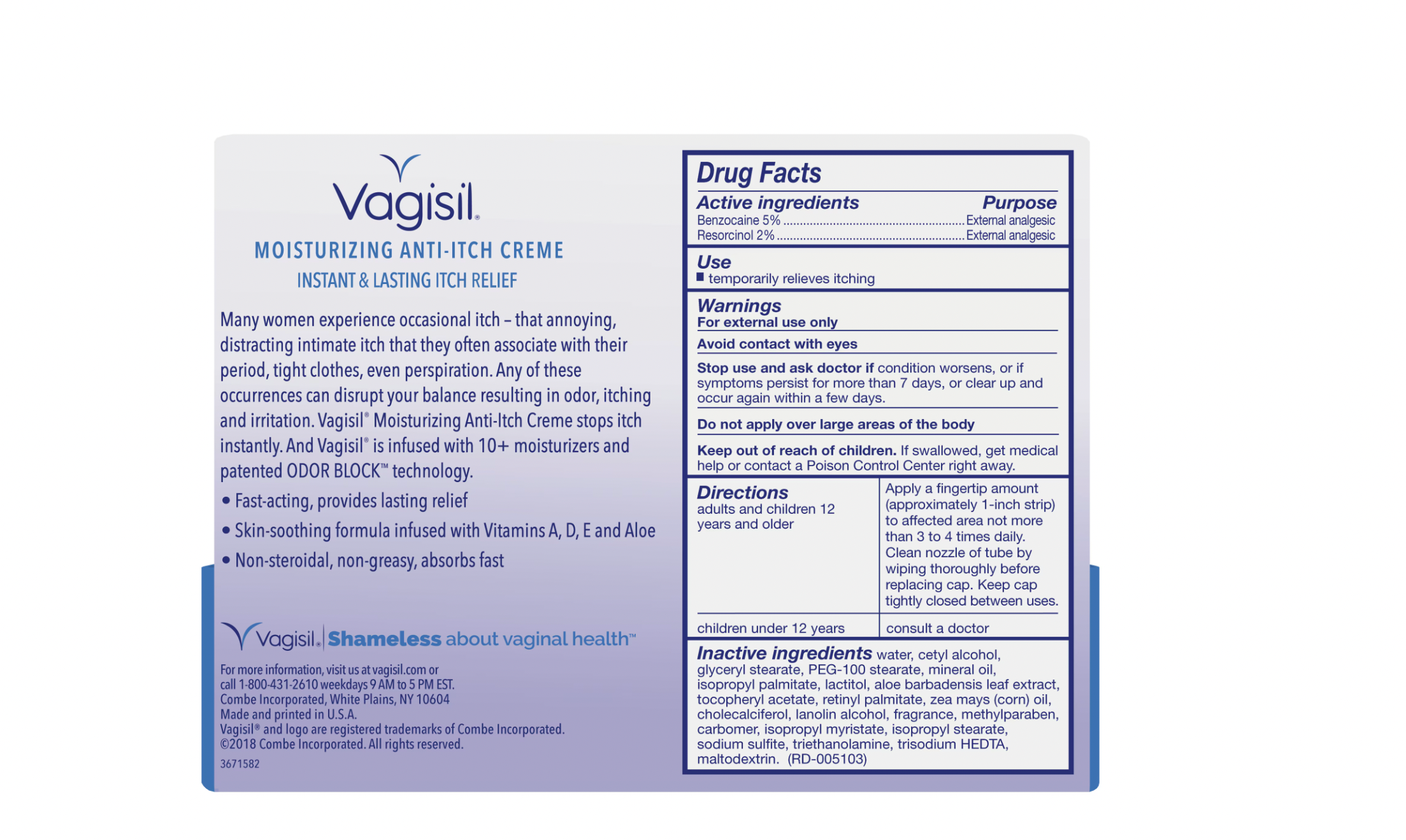 Vagisil Cream Original Strength