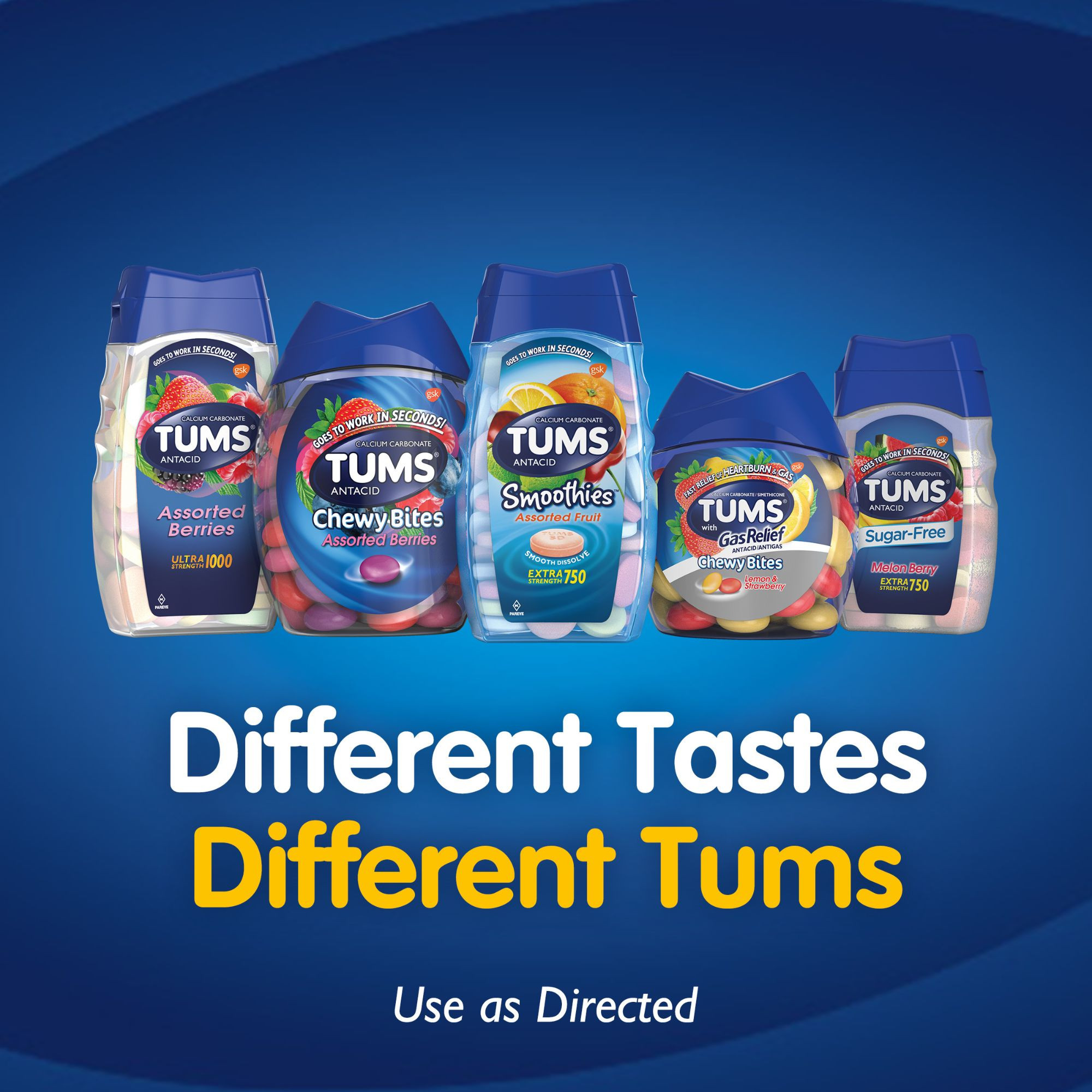 Tums Antacid Extra Strength Chewable Tablets for Heartburn & Acid Indigestion Relief