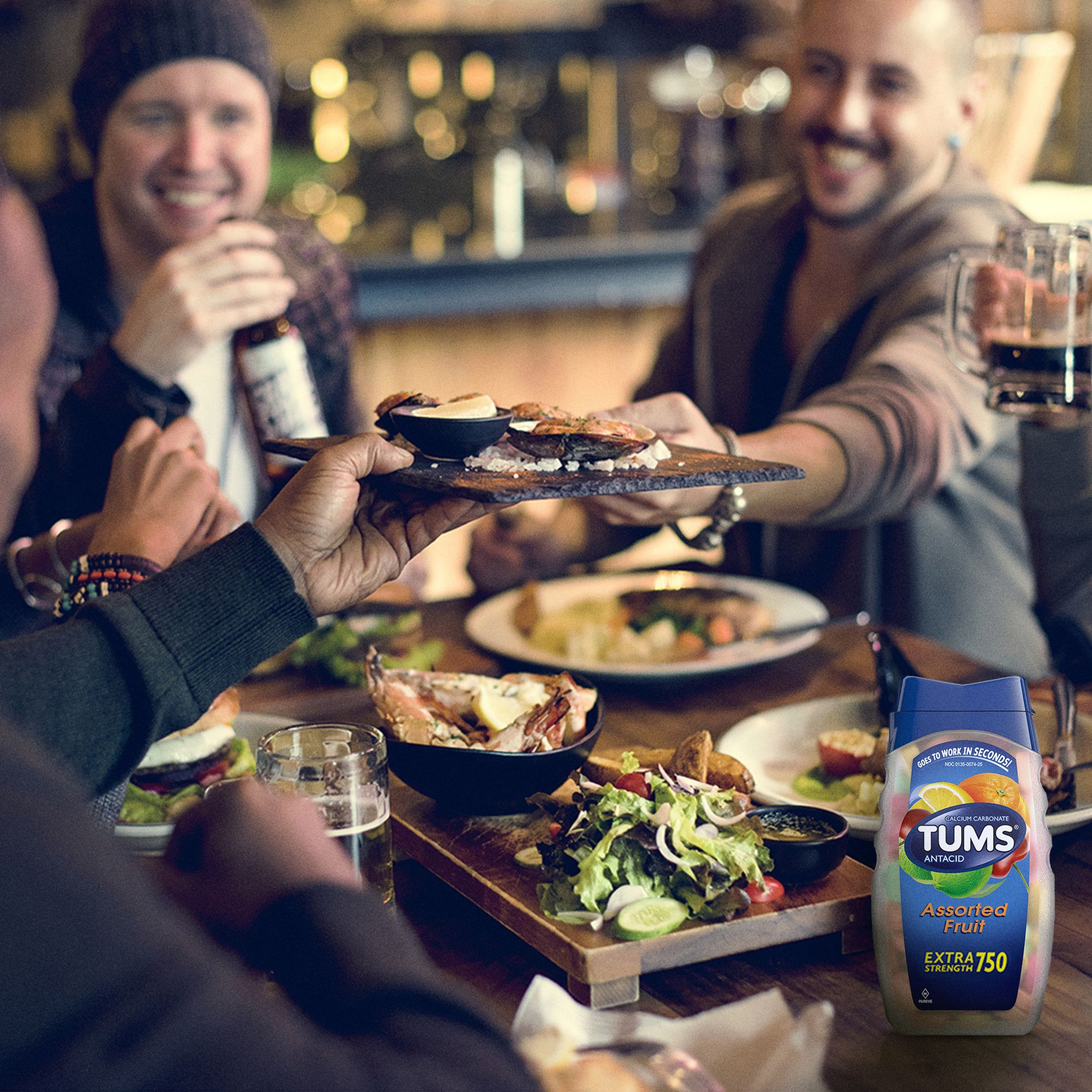 Tums Antacid Extra Strength Chewable Tablets for Heartburn & Acid Indigestion Relief