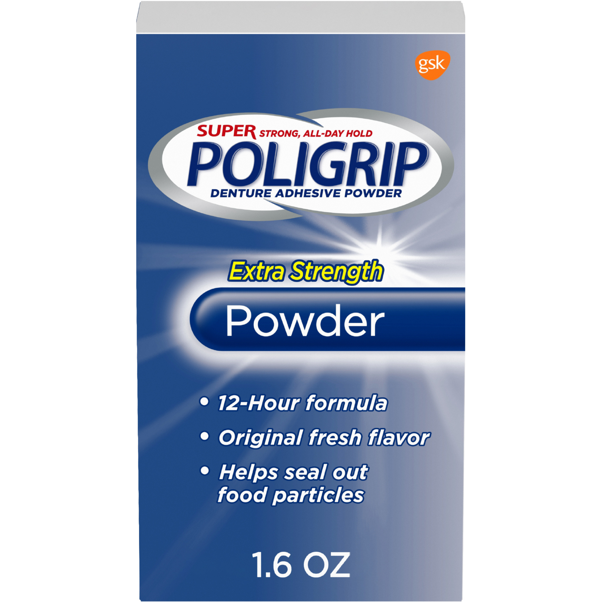 Super Poligrip Extra Strength Denture Adhesive Powder
