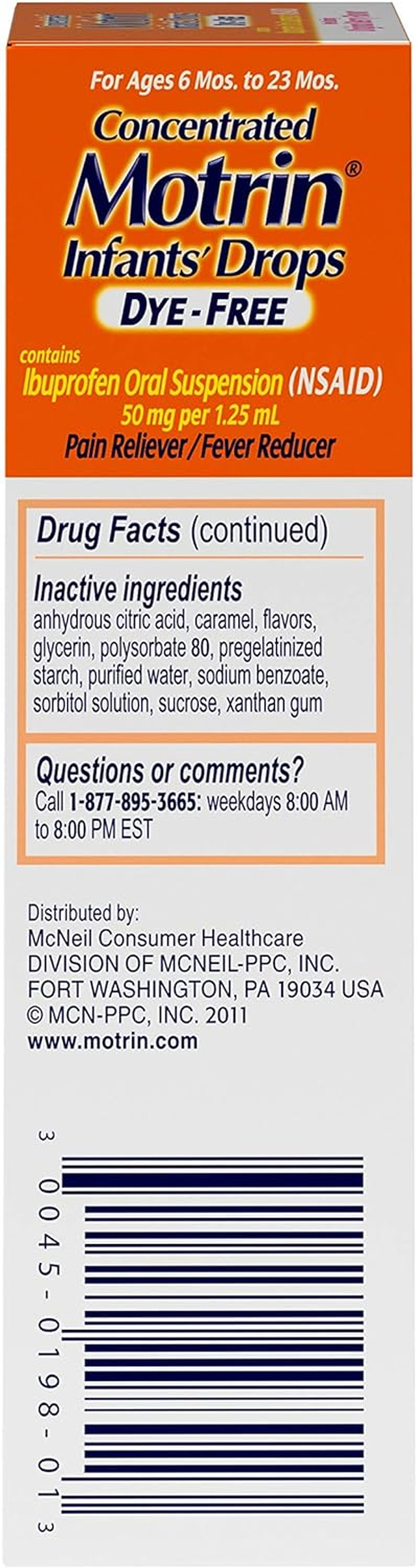 Motrin Concentrated Infant Drops