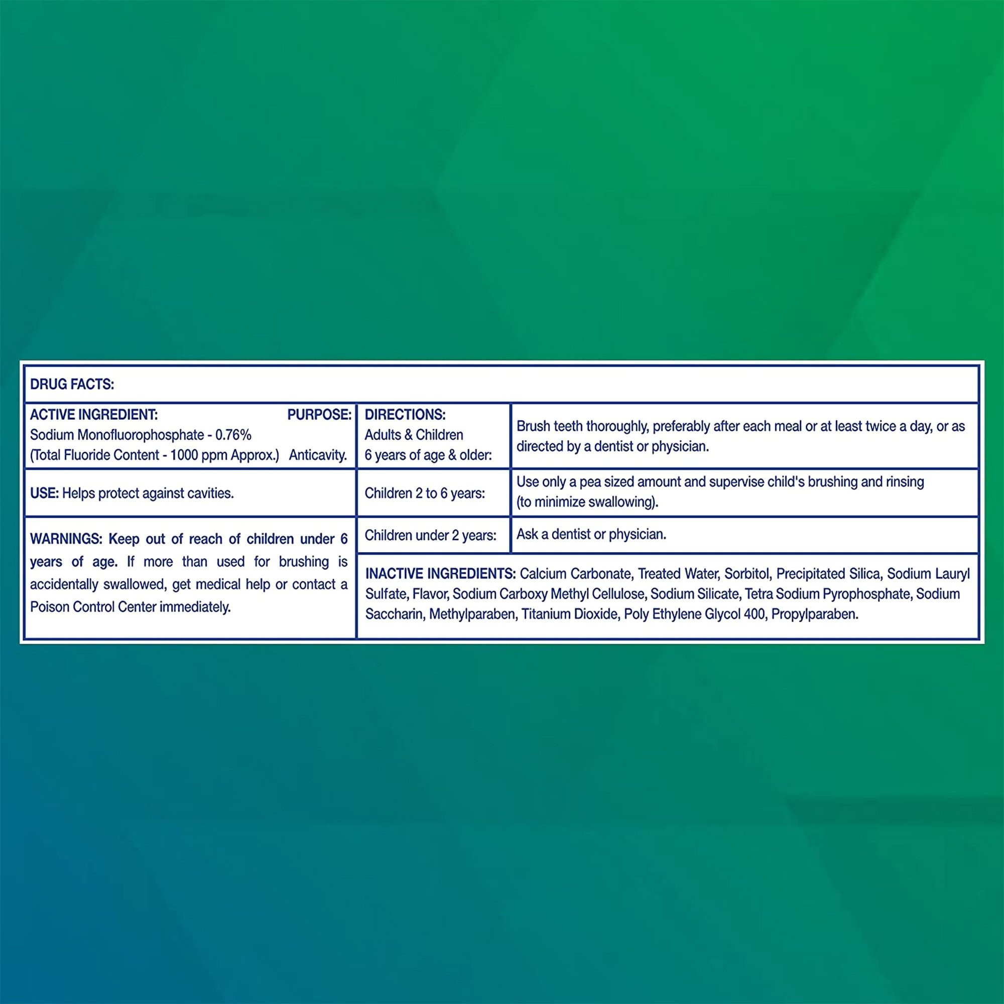 Freshmint Toothpaste, Fresh Mint Flavor