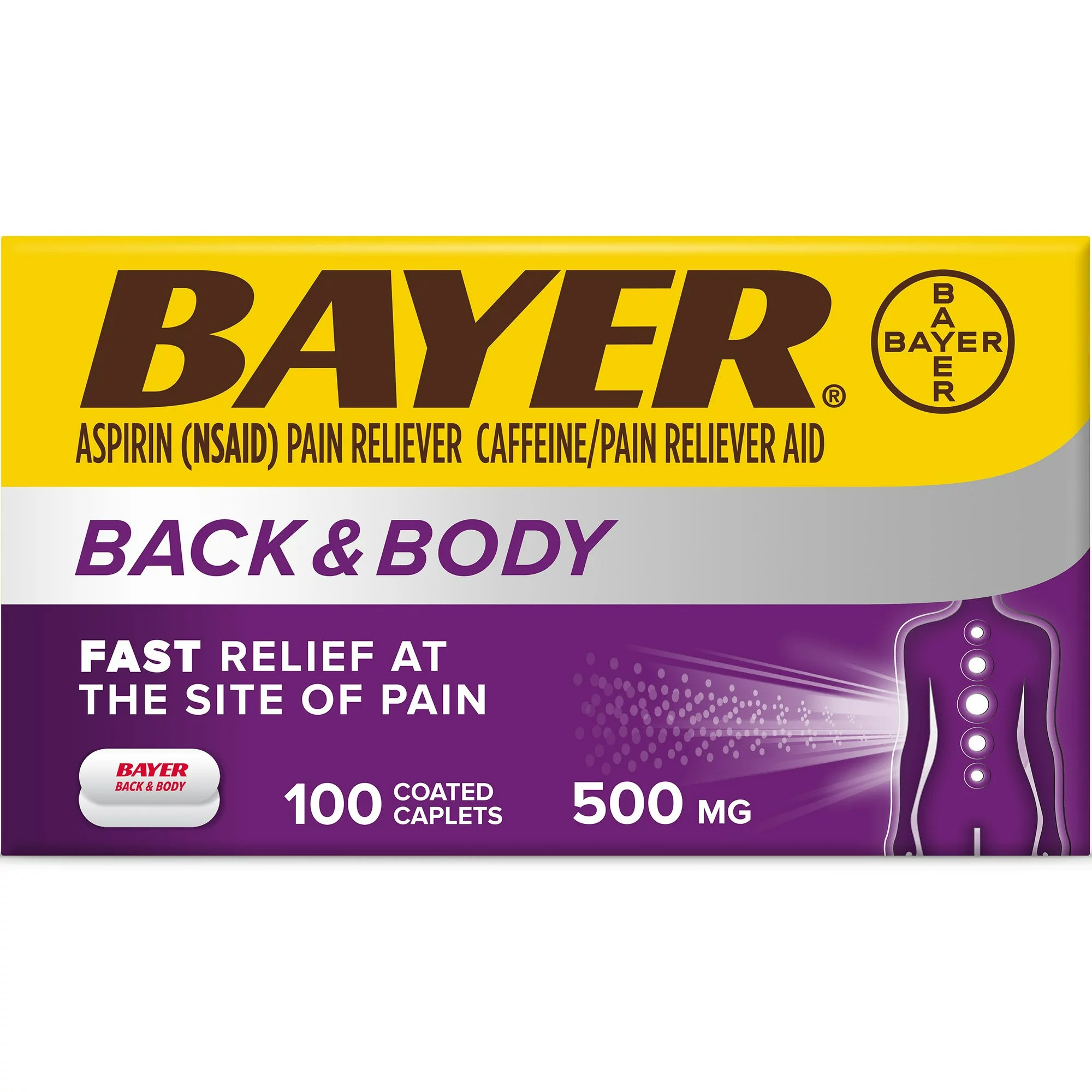 Bayer Back & Body Extra Strength Aspirin With Caffeine