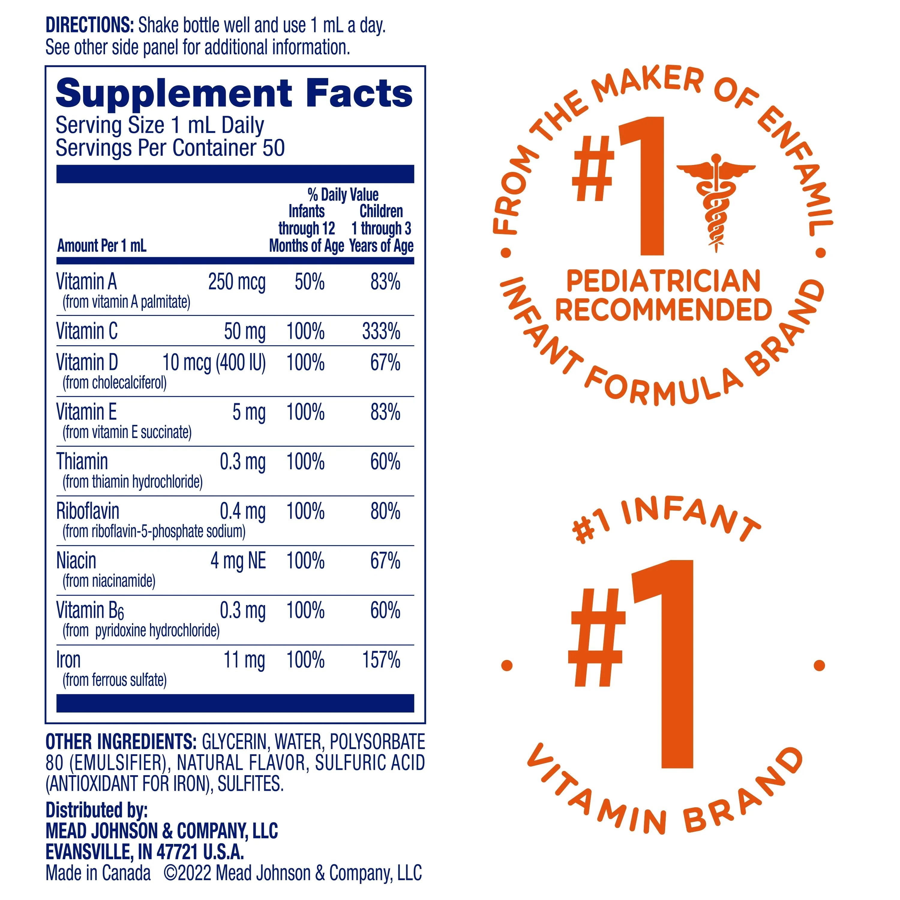 Enfamil Poly-Vi-Sol Multi-Vitamins & Iron Drops