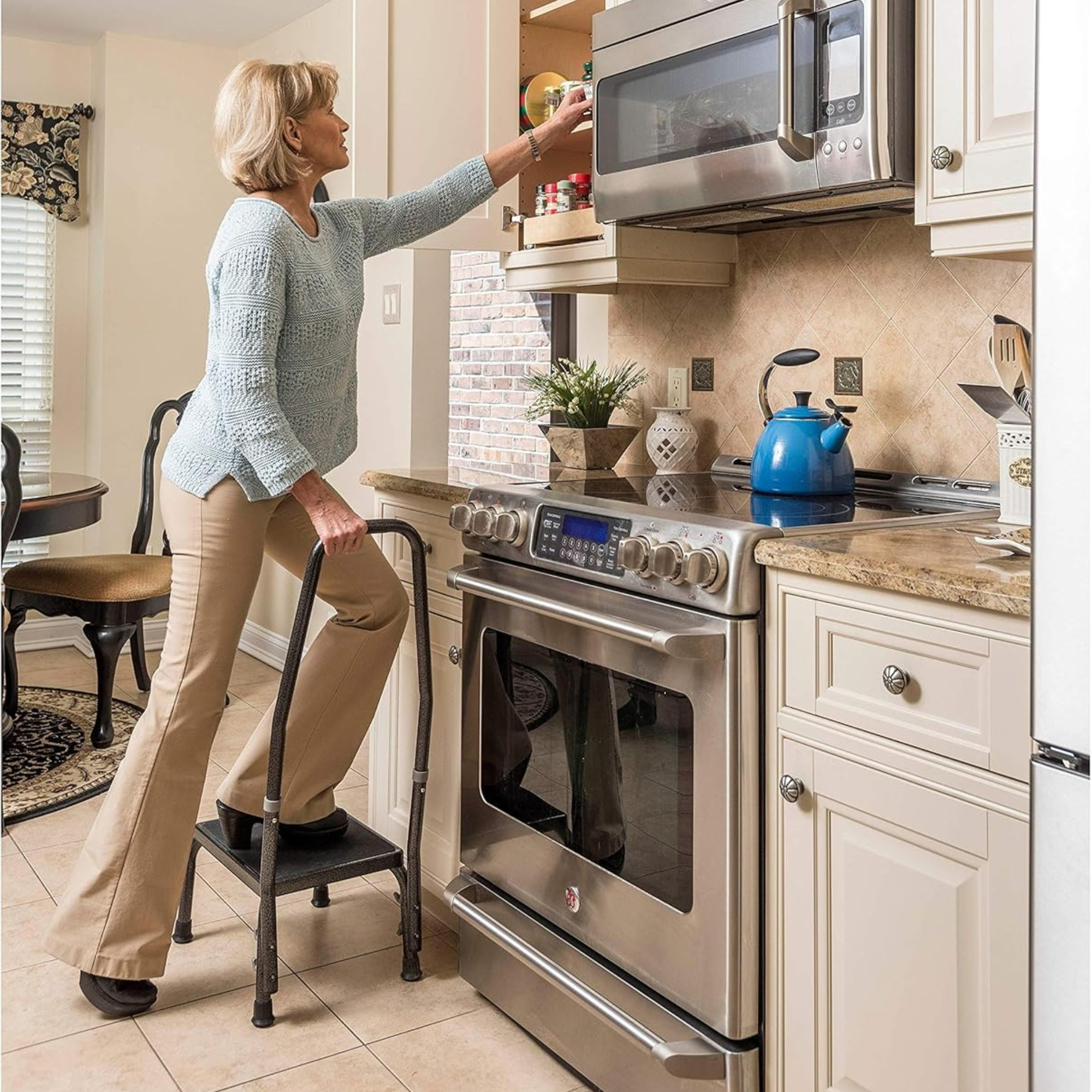 Drive Foot Stool with Handrail