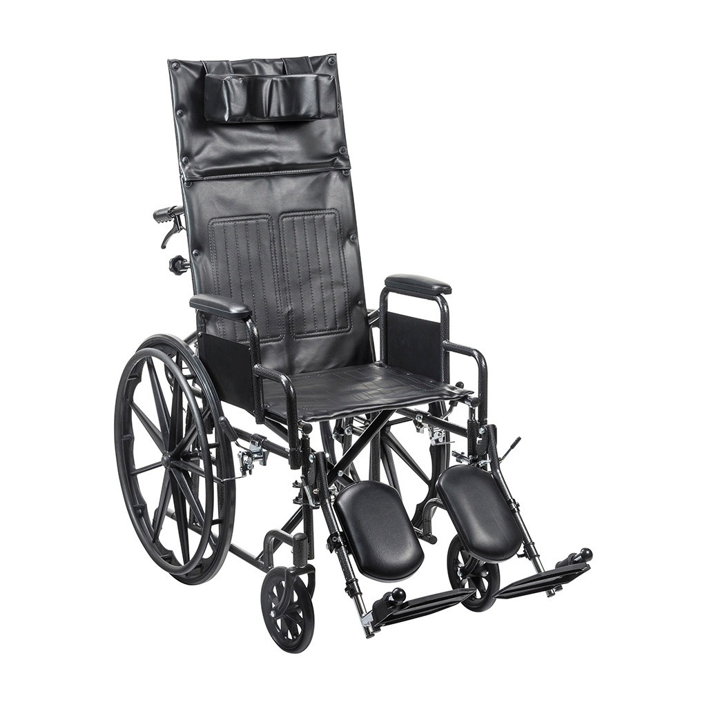 Drive Silver Sport Recliner, Detachable Full Arm