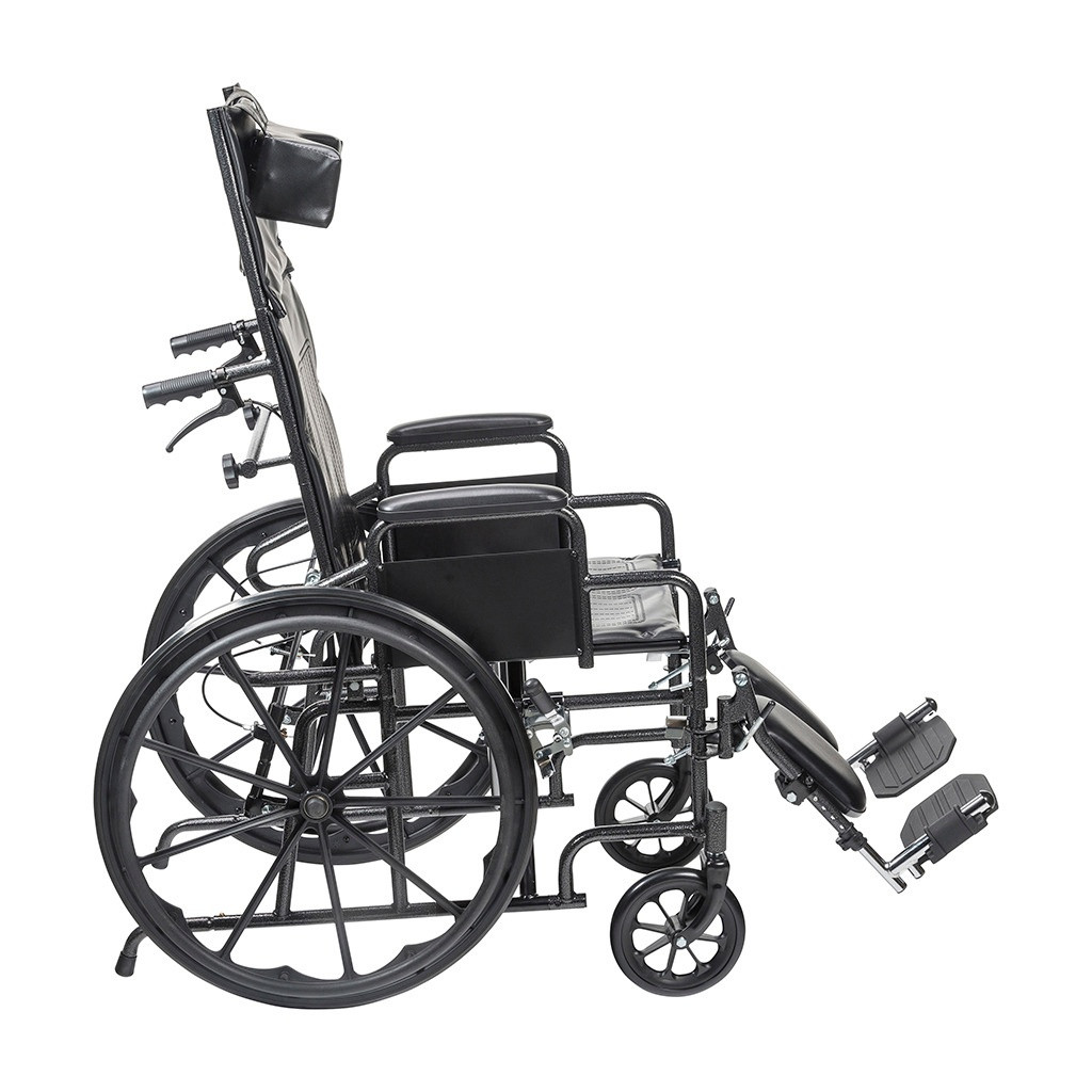 Drive Silver Sport Recliner, Detachable Full Arm