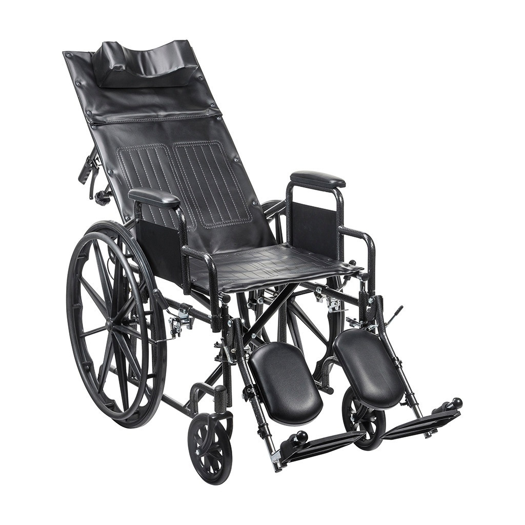 Drive Silver Sport Recliner, Detachable Full Arm