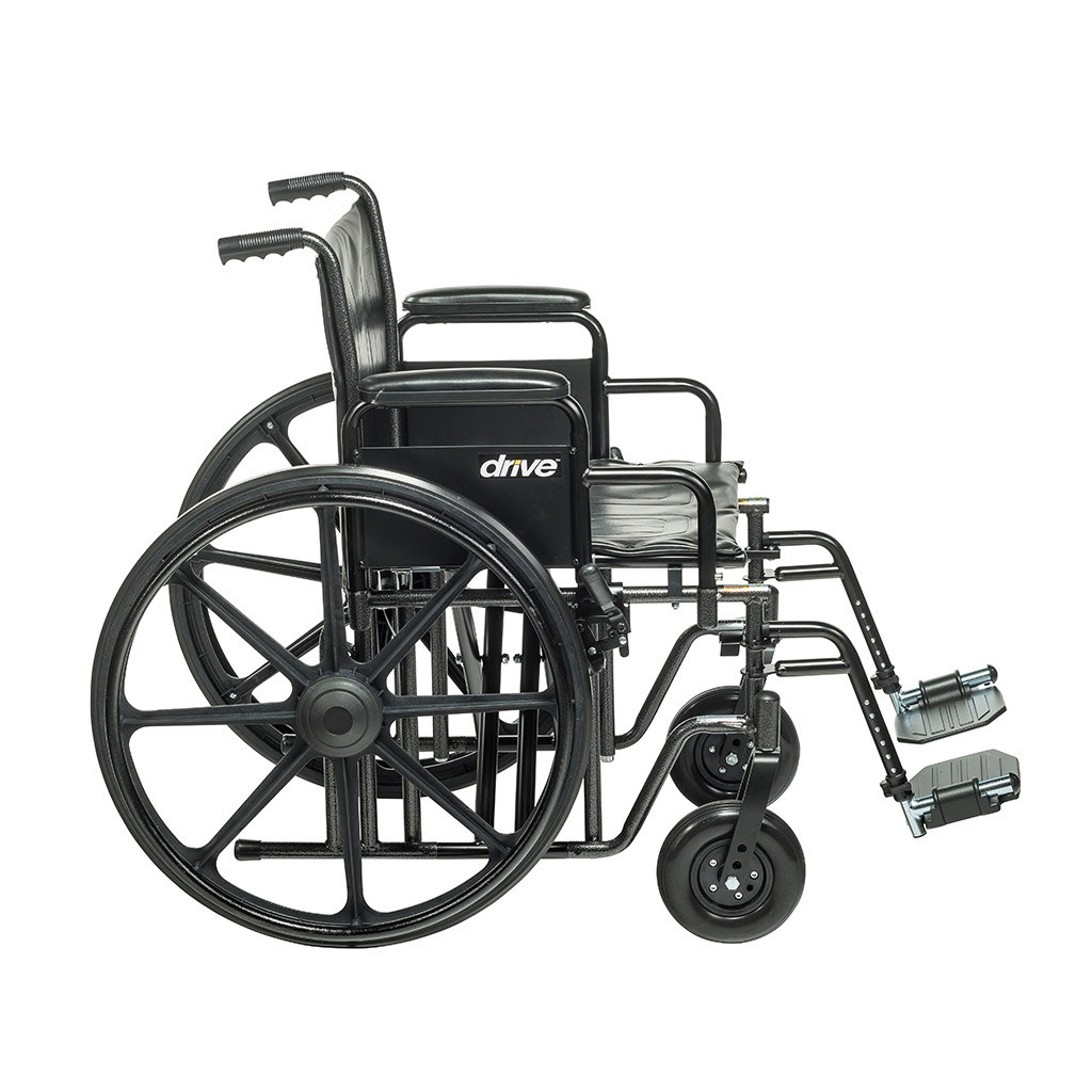 Drive Bariatric Sentra EC Heavy-Duty Wheelchair, Detachable Desk Arm, Swing Away Footrest
