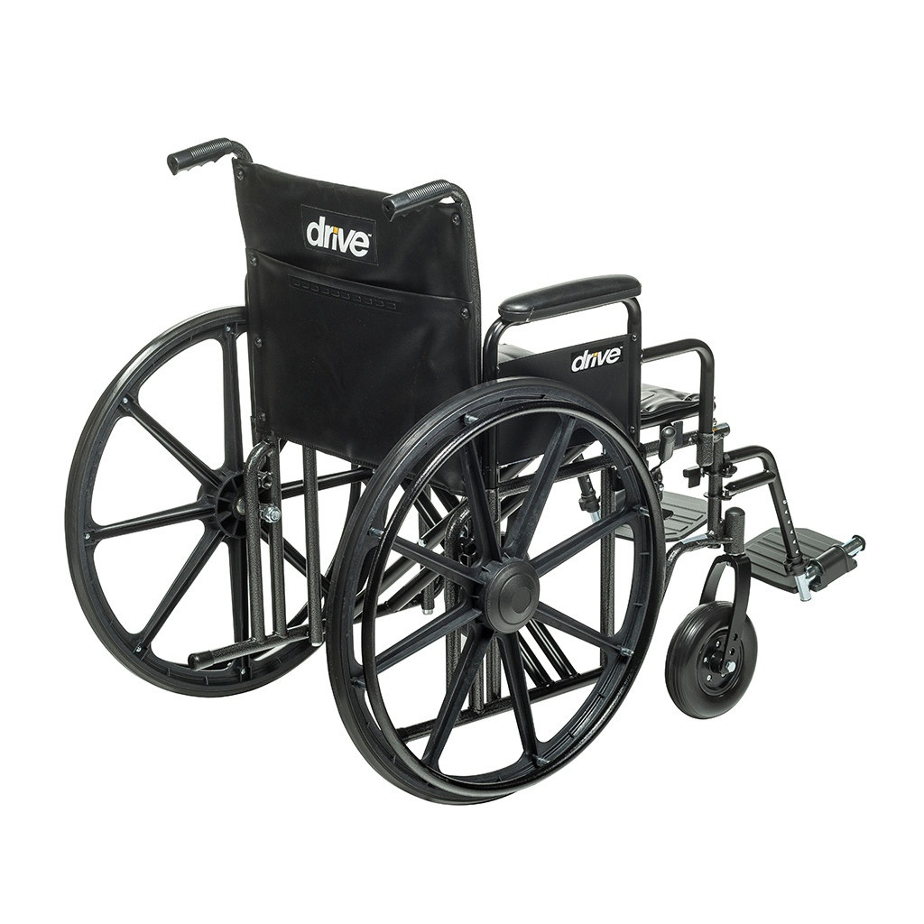 Drive Bariatric Sentra EC Heavy-Duty Wheelchair, Detachable Desk Arm, Swing Away Footrest