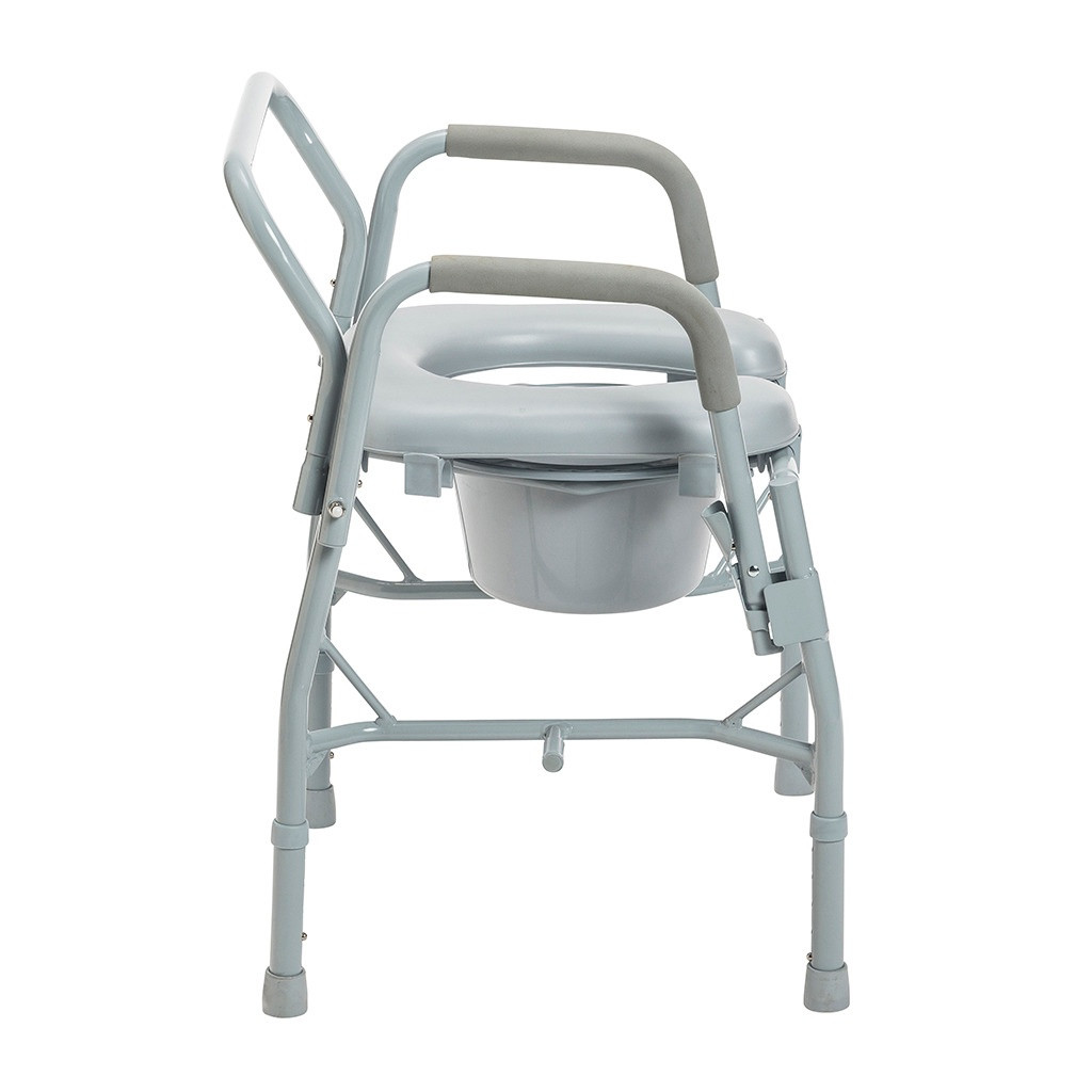 Drive Drop Arm Steel Commode