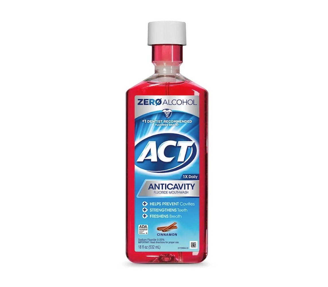 ACT Anticavity Mouthwash, Zero Alcohol Cinnamon