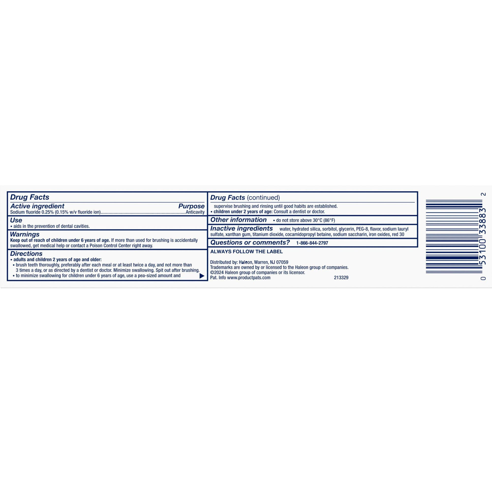 Aquafresh Extreme Clean Whitening Action Toothpaste