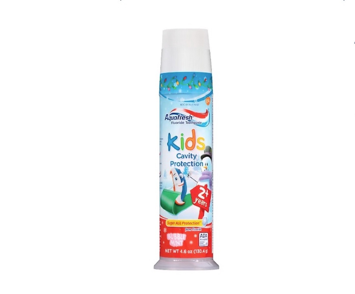 Aquafresh Kids Cavity Protection Fluoride Toothpaste, Bubble Mint Flavor