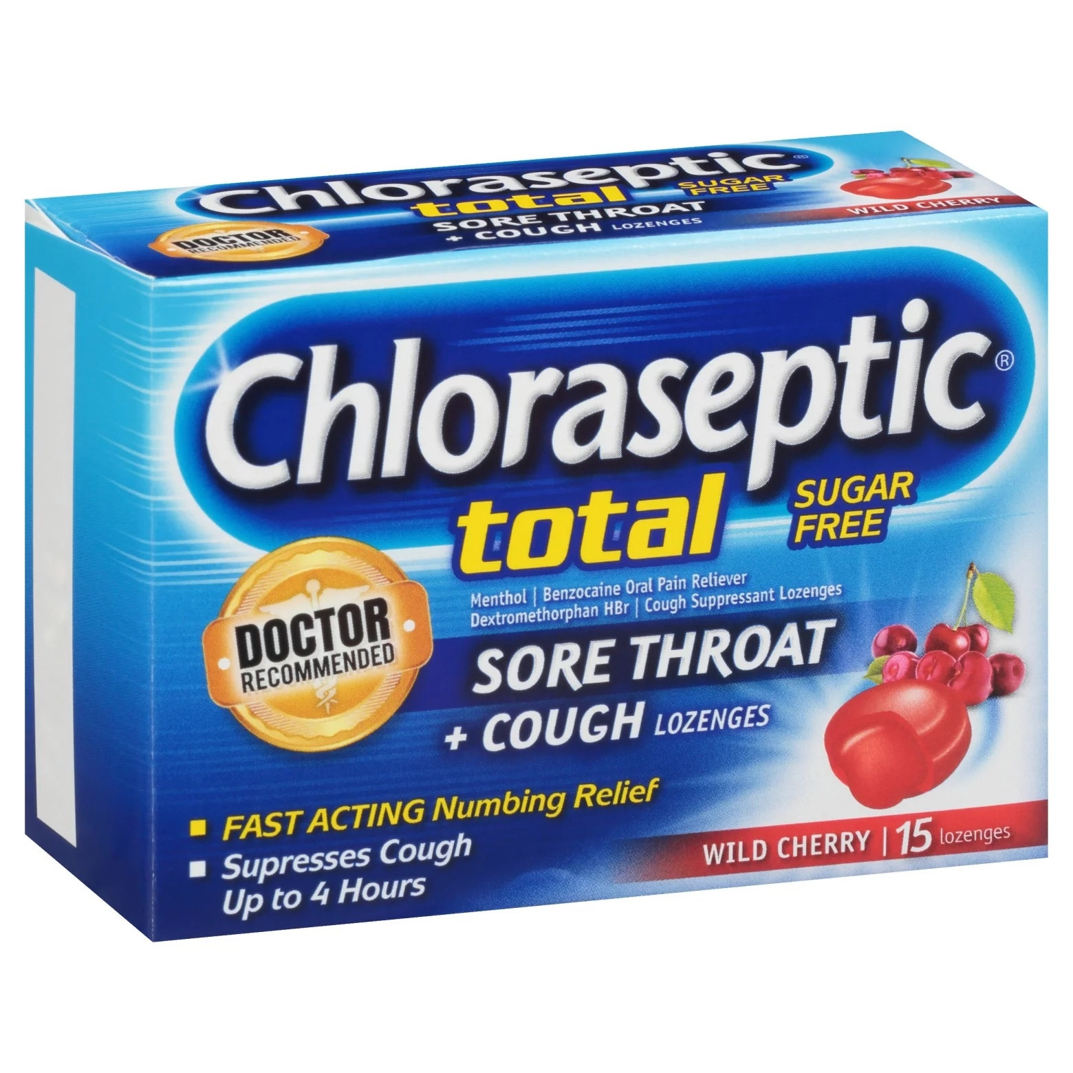 Chloraseptic Sore Throat & Cough Relief, Sugar Free Wild Cherry Flavor