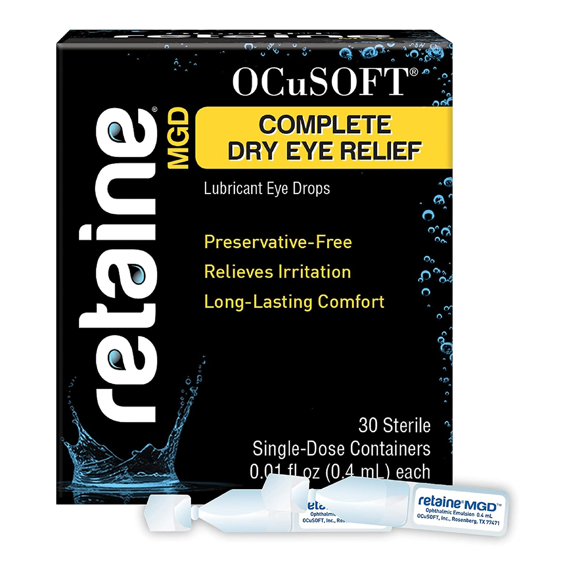 OCuSOFT Retaine MGD Lubricant Eye Drops, Single-Dose Containers