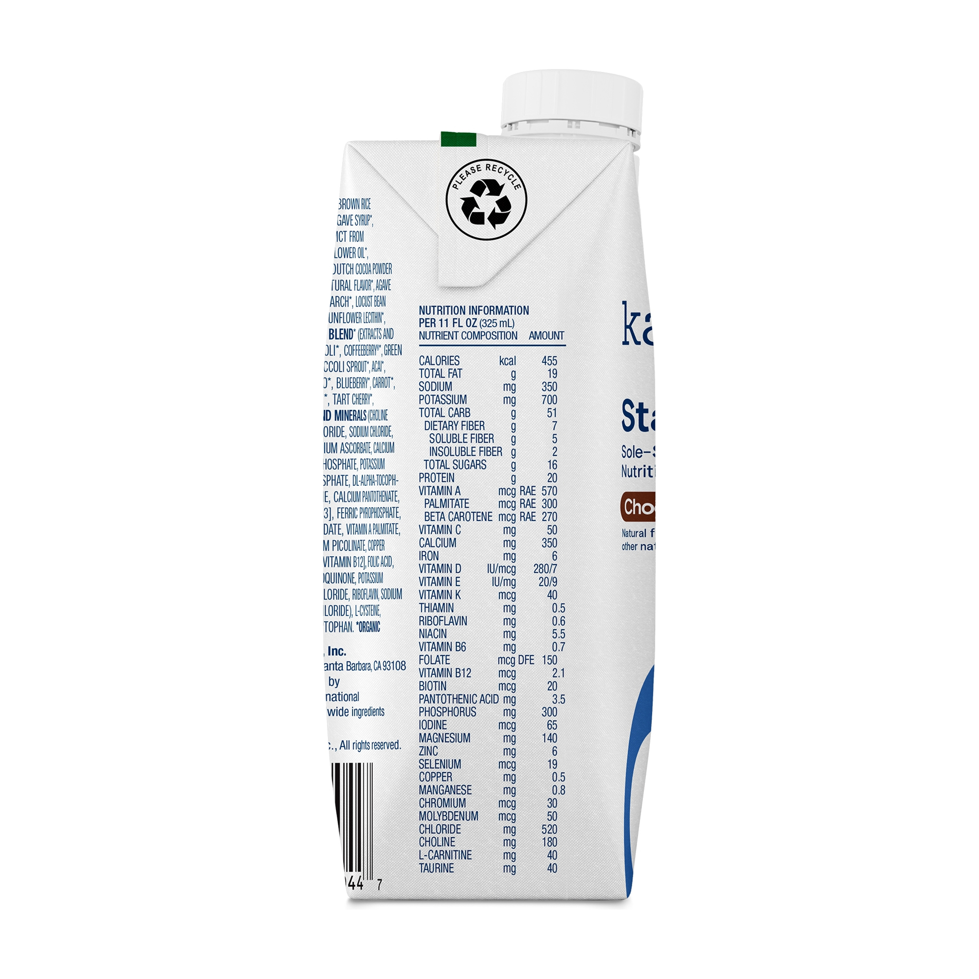 Kate Farms Standard 1.4 Sole-Source Nutrition Formula, Chocolate, 11 oz.