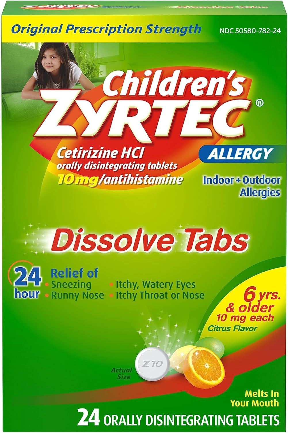 Zyrtec Children's 10mg Dissolve Tabs