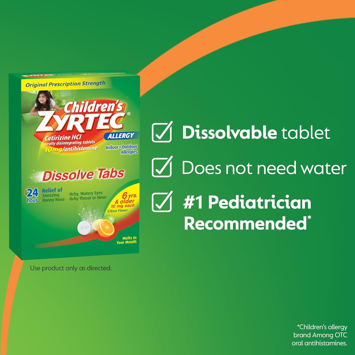 Zyrtec Children's 10mg Dissolve Tabs