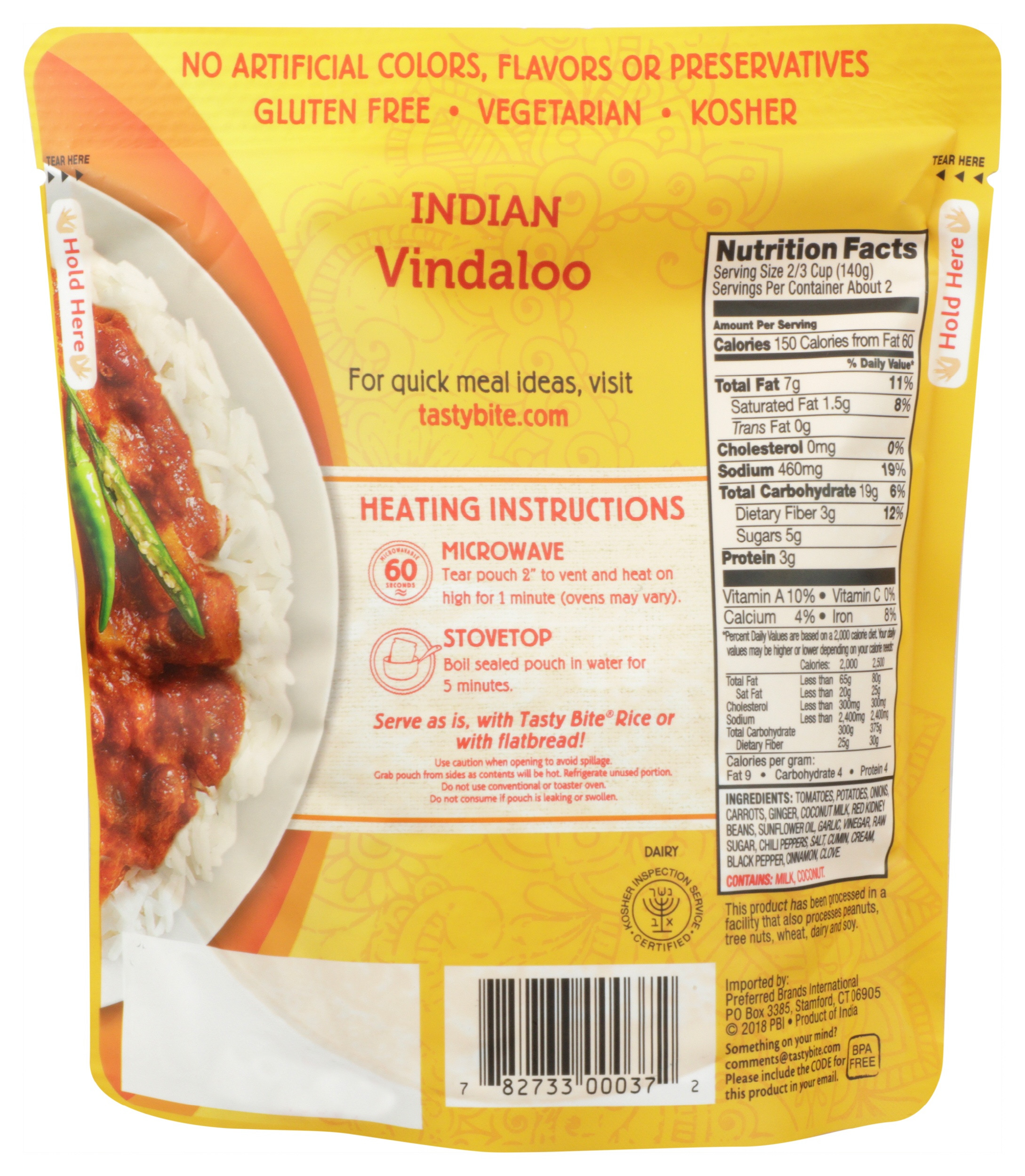 Tasty Bite Hot & Spicy Vindaloo