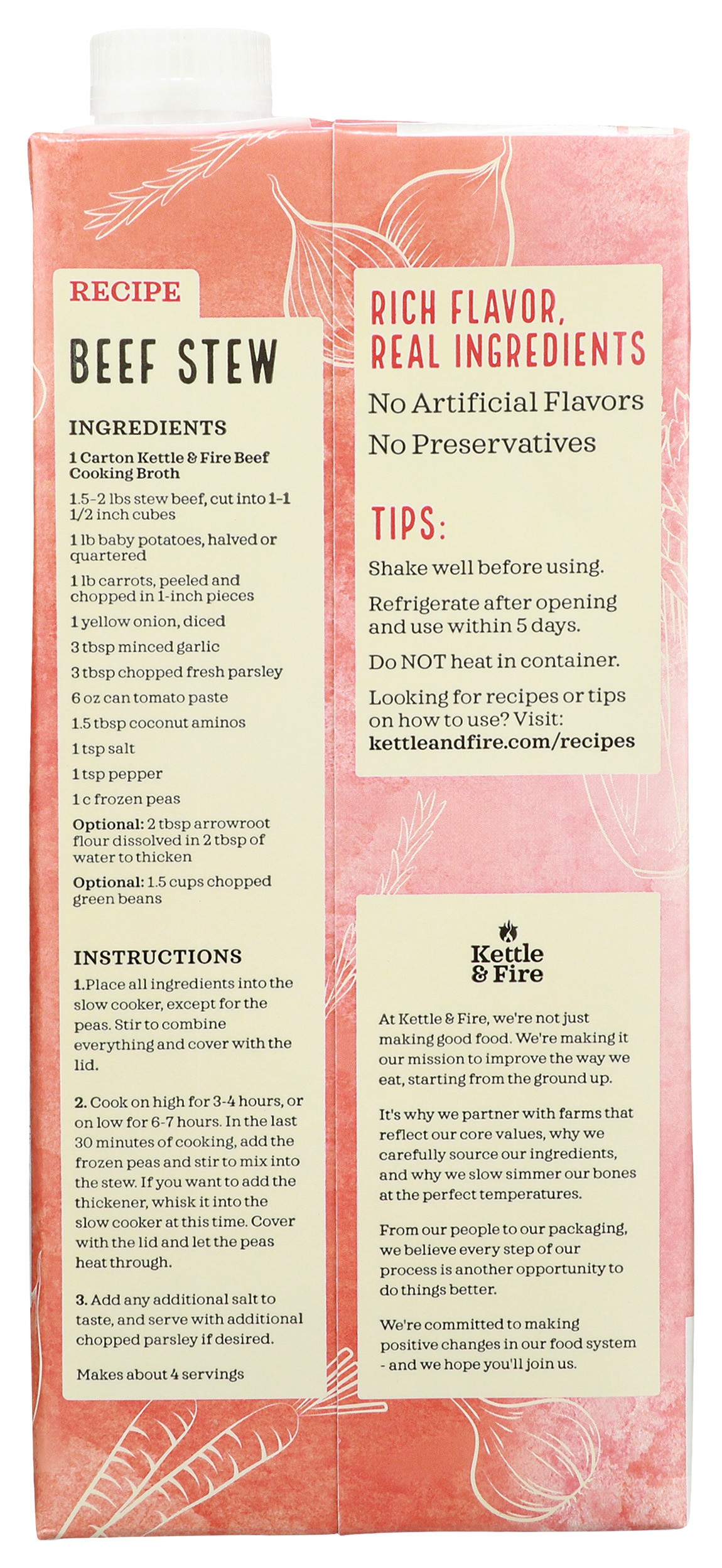 Kettle & Fire Beef Cooking Broth