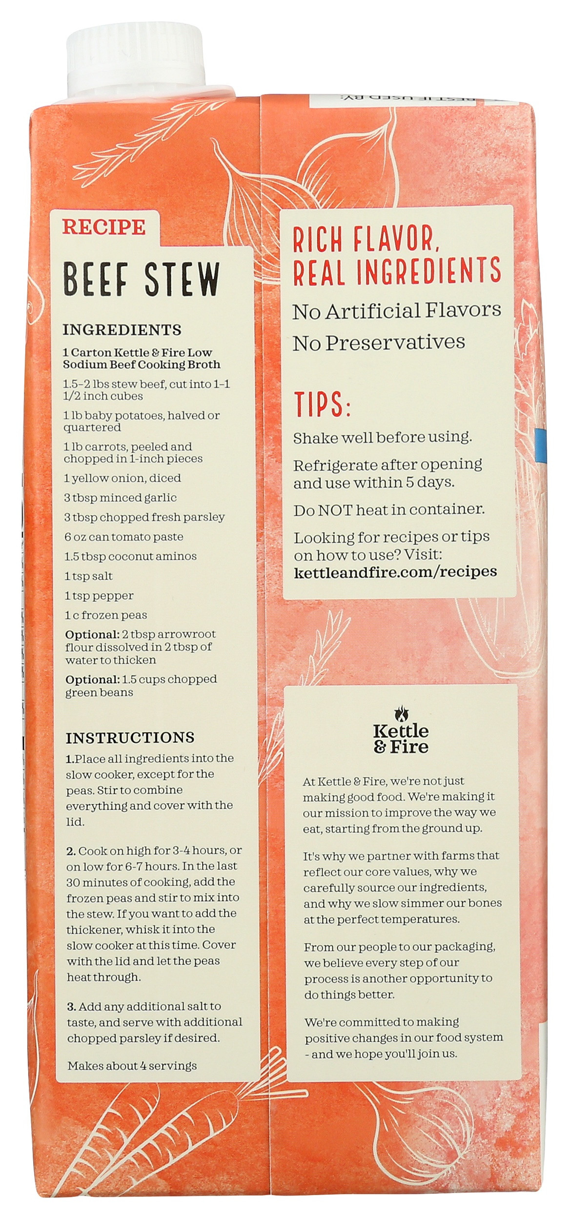 Kettle & Fire Low Sodium Beef Cooking Broth