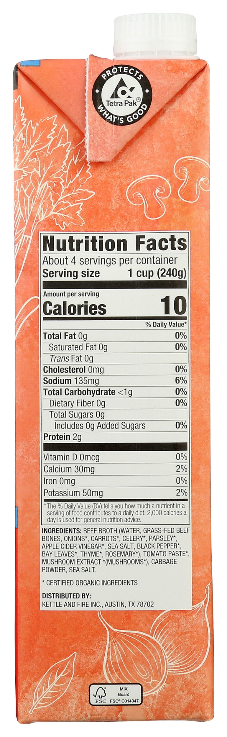 Kettle & Fire Low Sodium Beef Cooking Broth