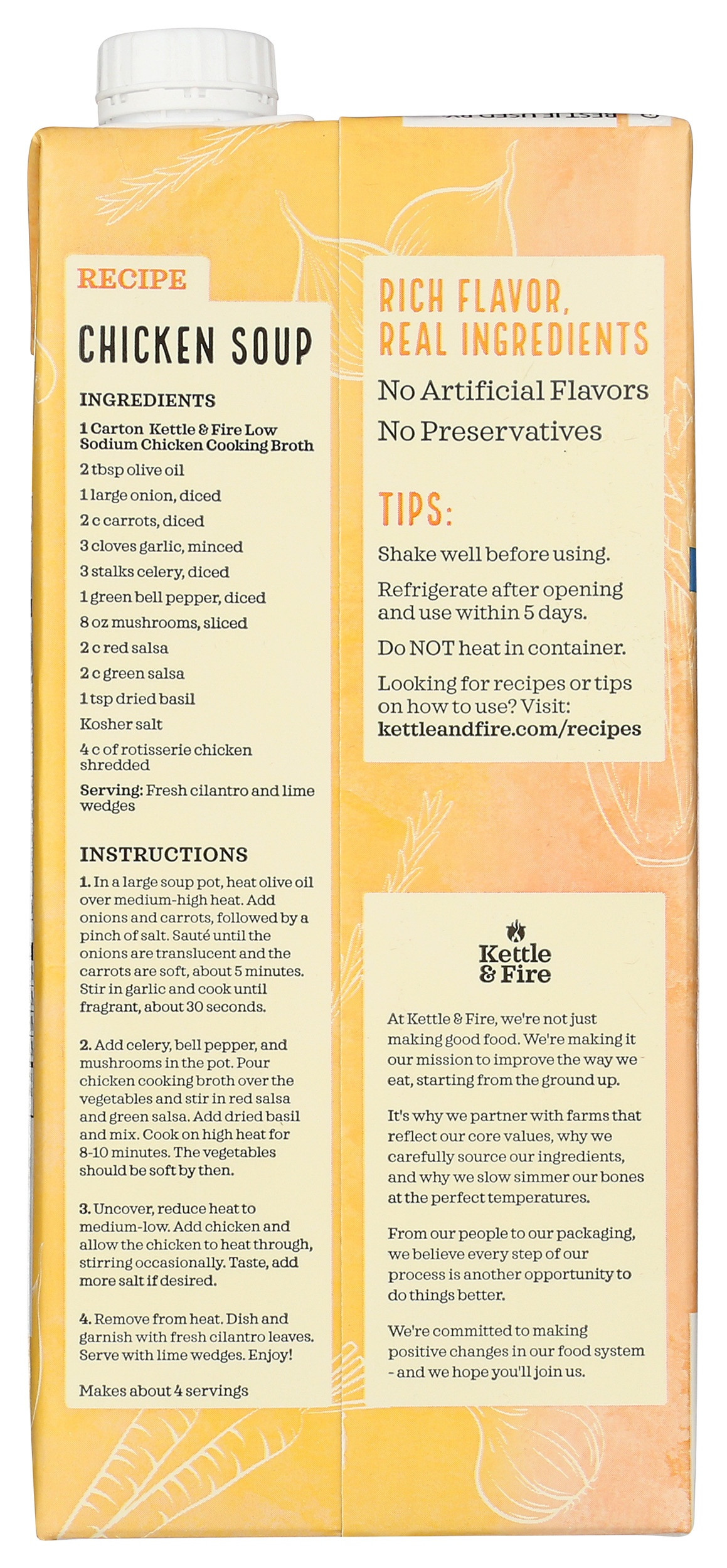 Kettle & Fire Low Sodium Chicken Cooking Broth