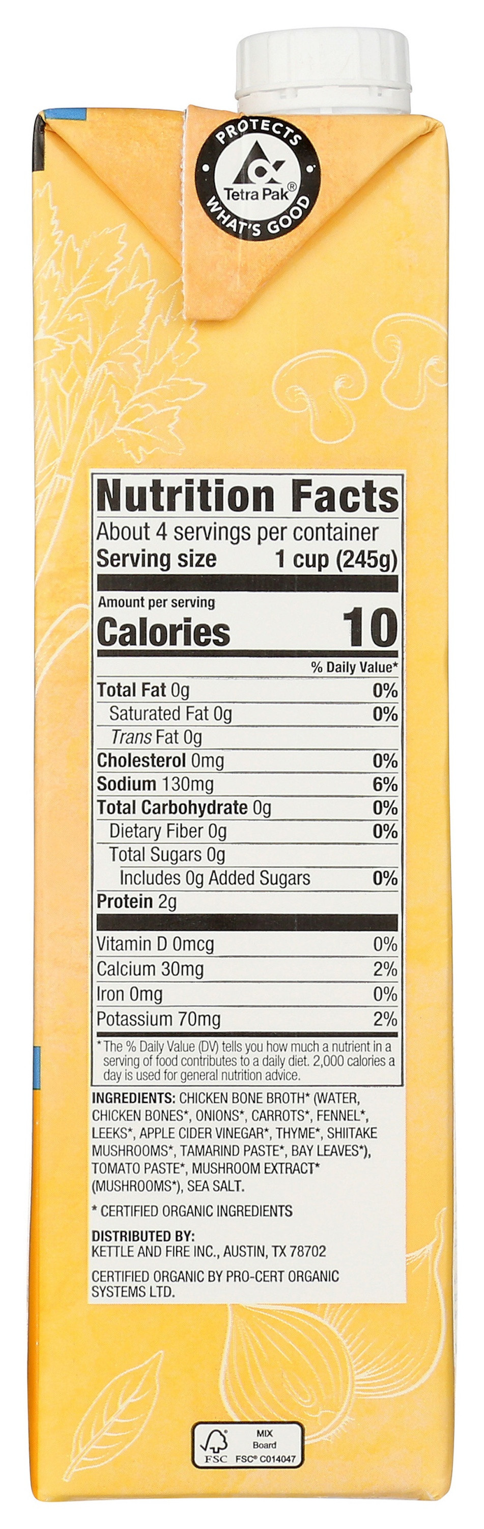 Kettle & Fire Low Sodium Chicken Cooking Broth