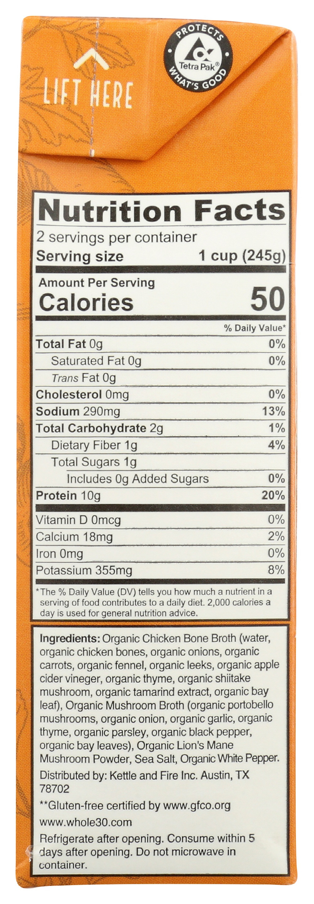 Kettle & Fire Mushroom Chicken Broth