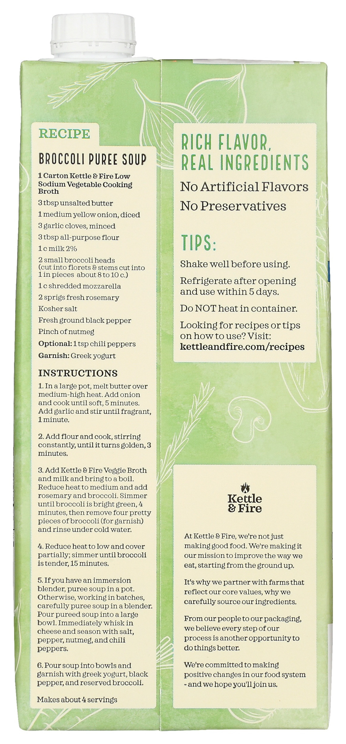 Kettle & Fire Low Sodium Vegetable Broth