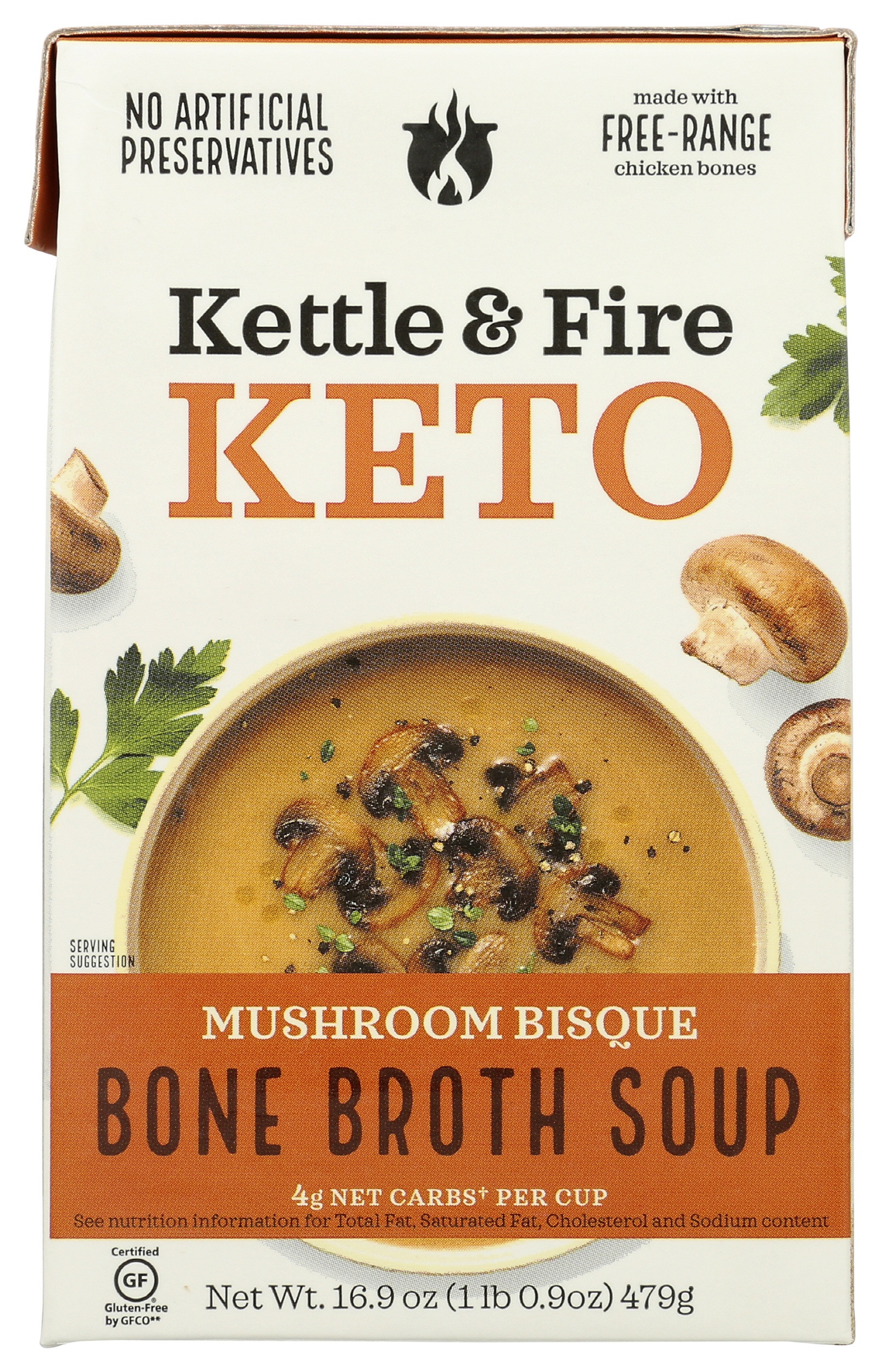 Kettle & Fire Keto Mushroom Bisque Bone Broth Soup