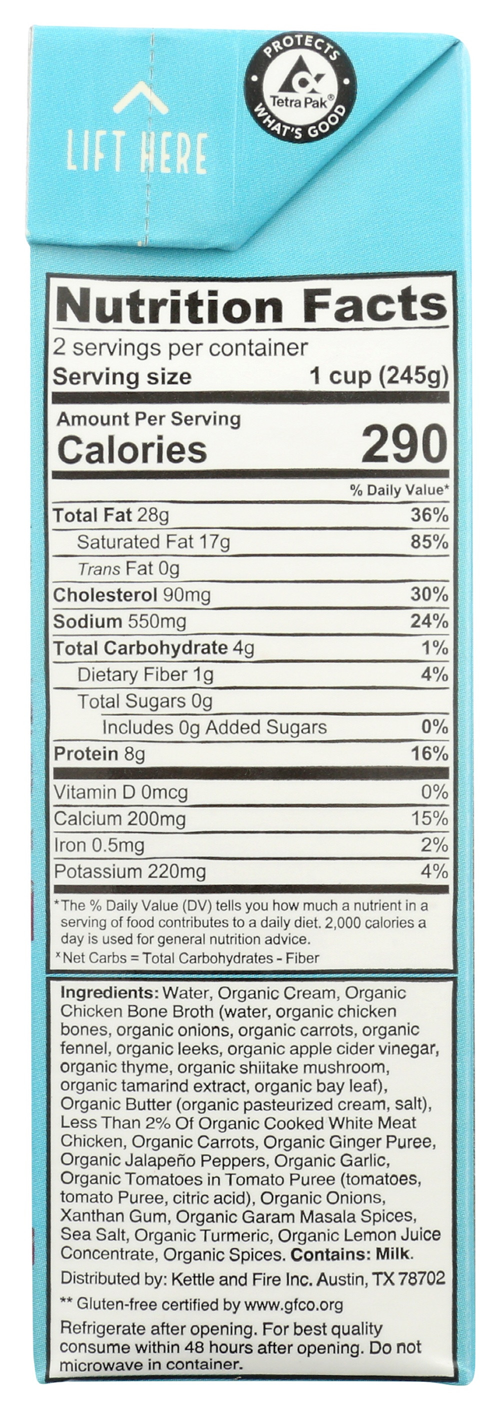 Kettle & Fire Keto Butter Curry Bone Broth Soup