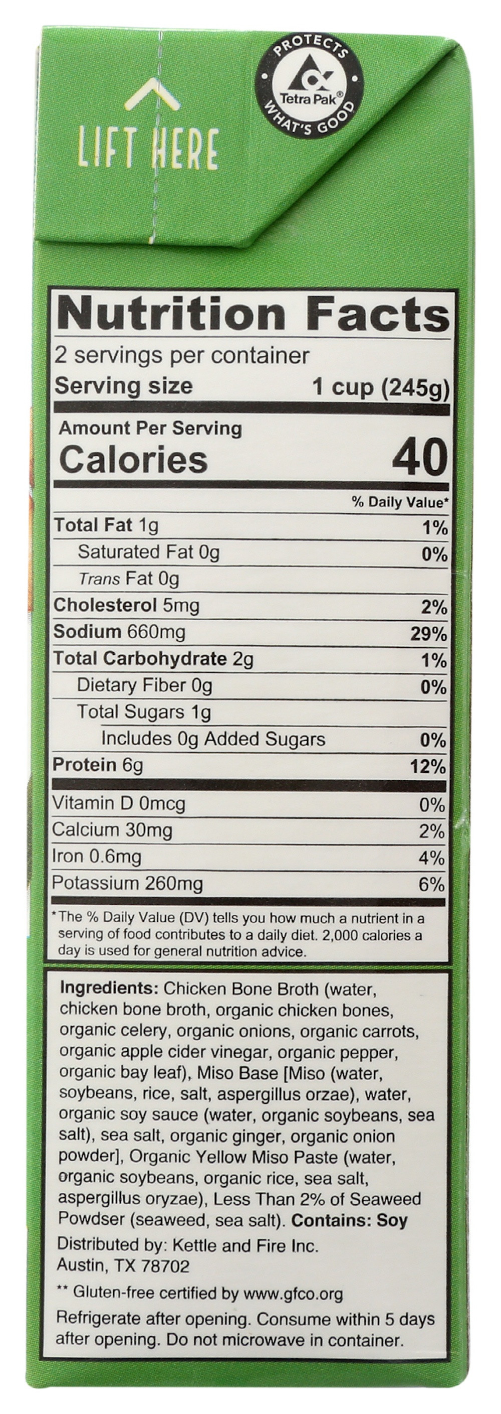 Kettle & Fire Miso Bone Broth Soup