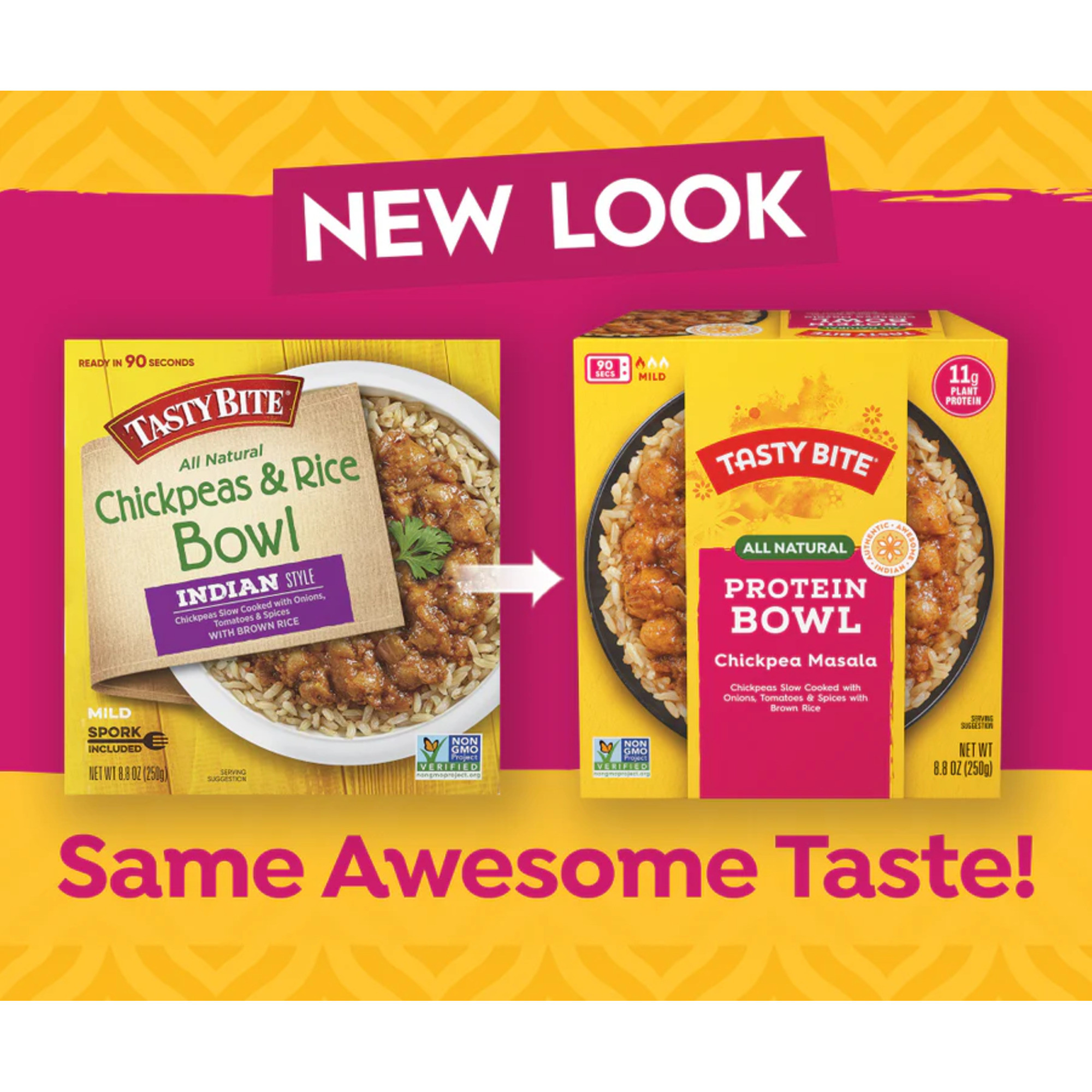 Tasty Bite All Natural Chickpeas Masala Protein Bowl