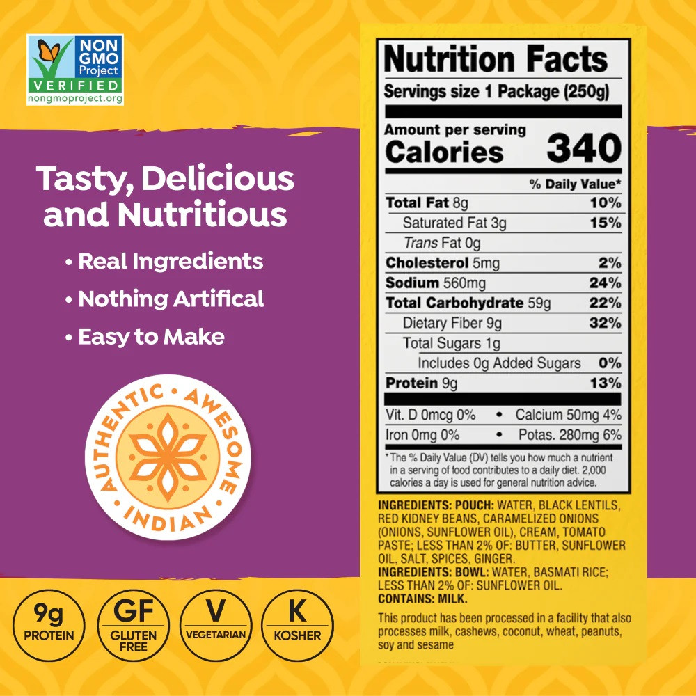 Tasty Bite Madras Lentils Protein Bowl