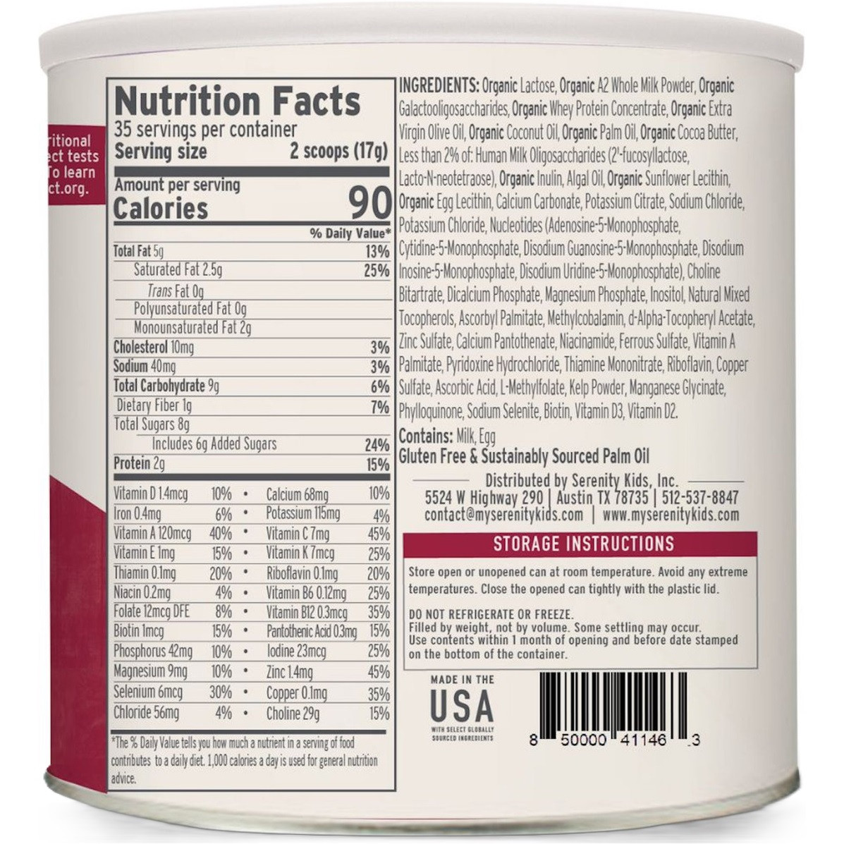 Serenity Kids A2 Whole Milk Toddler Formula