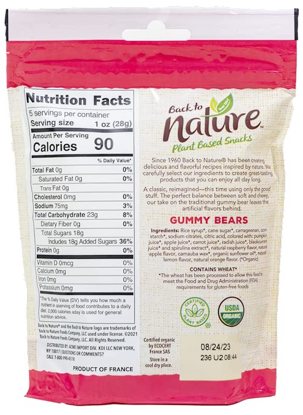 Back to Nature Gummy Bears