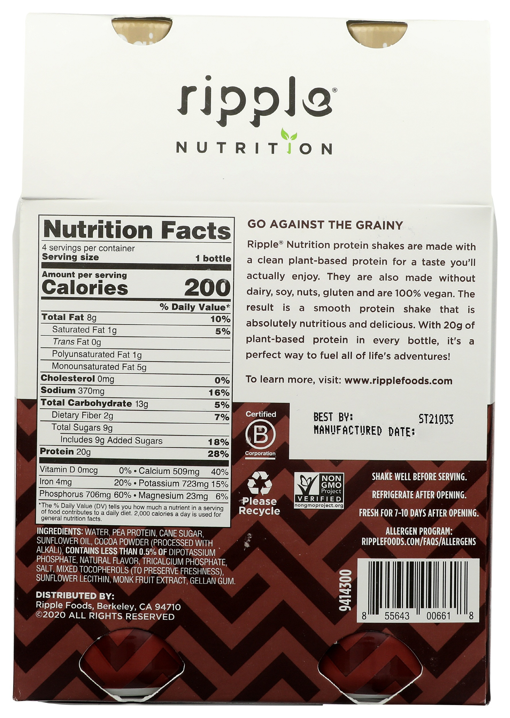 Ripple Vegan Protein Shake
