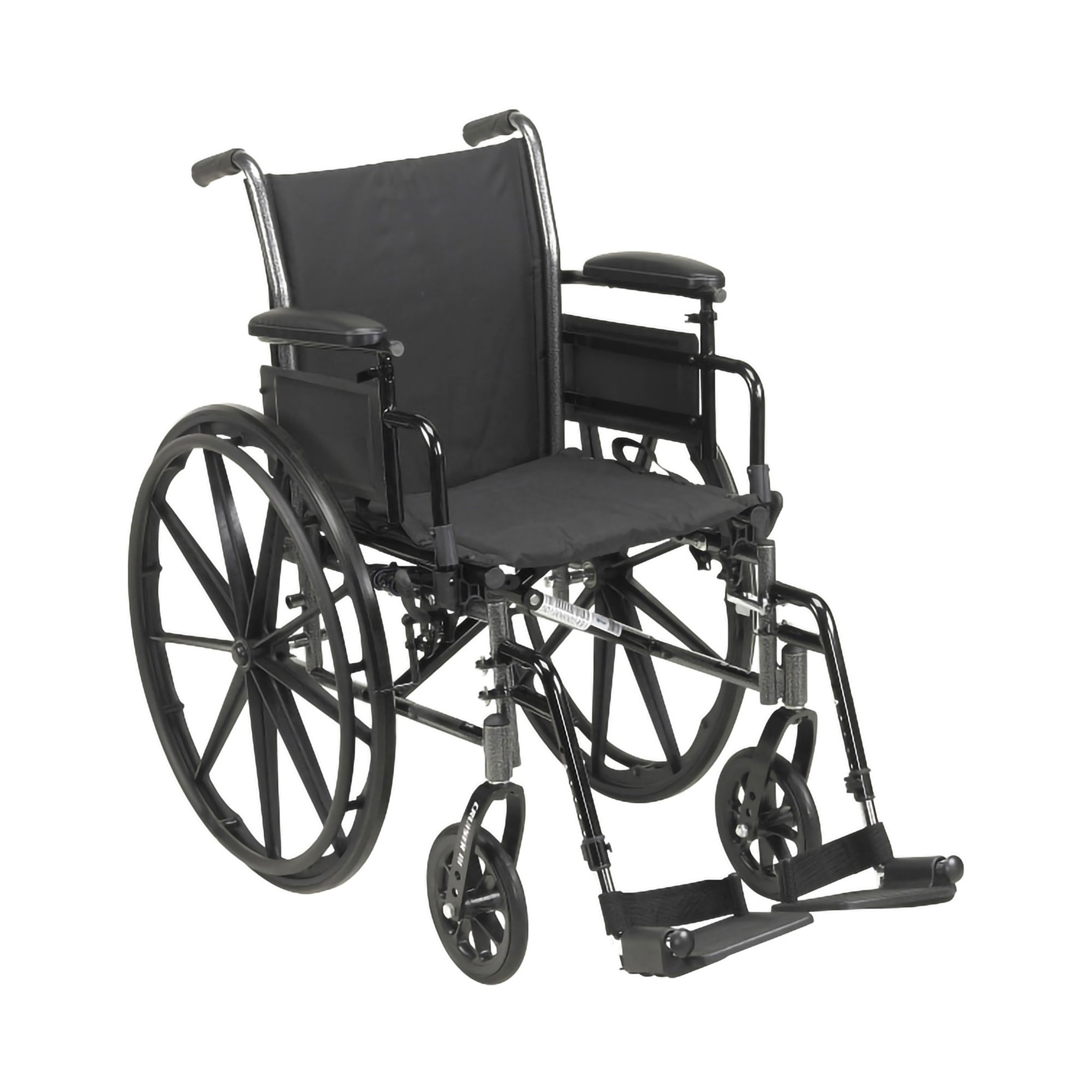 McKesson Lightweight Wheelchair with Flip Back Detachable Desk Length Arms & Swing-Away Footrests