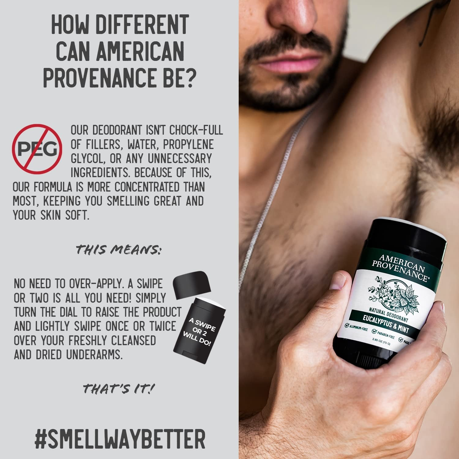 American Provenance Natural Deodorant, Sandalwood & Bergamot