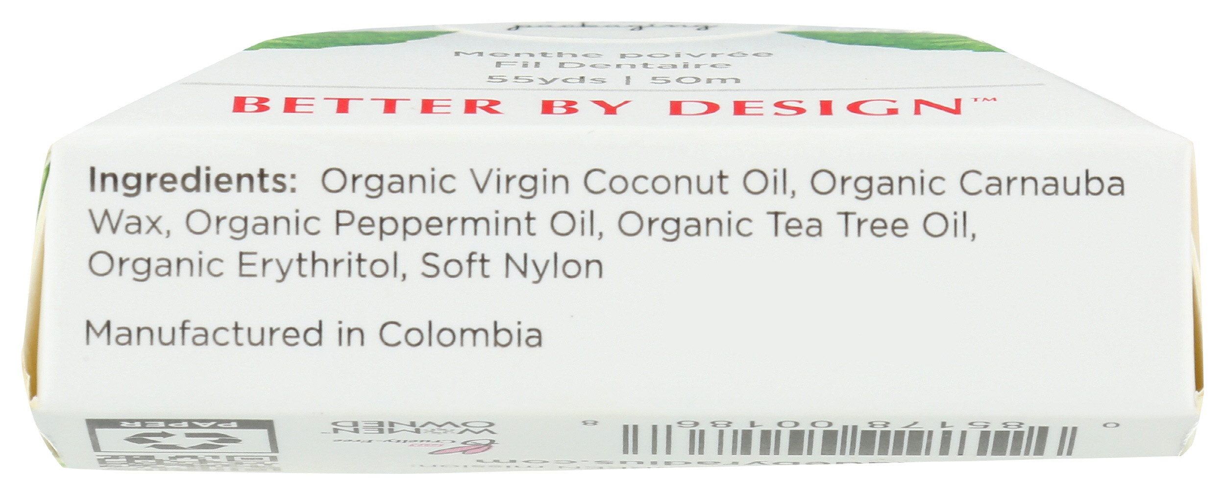 Radius Sponge Floss, Peppermint with Coconut Oil