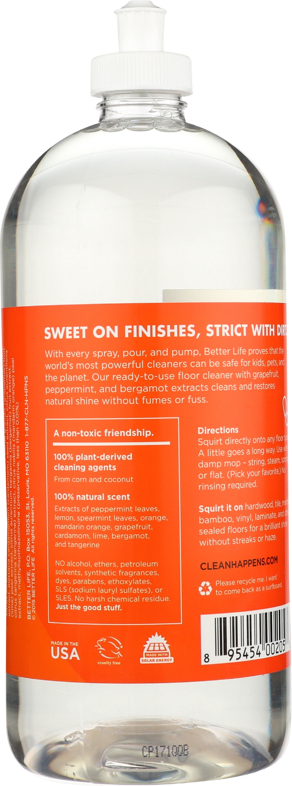 Better Life Floor Cleaner, Citrus Mint Scent