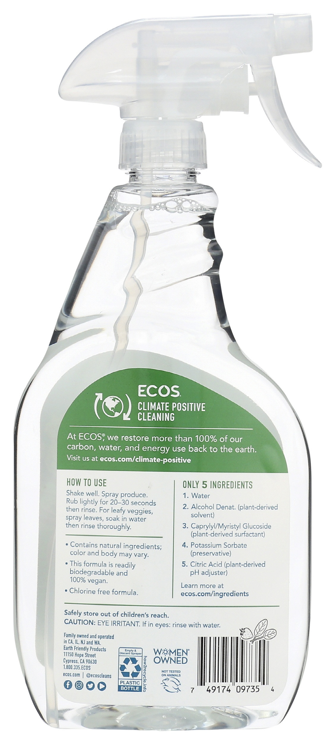 ECOS Plant Powered Fruit & Veggie Wash