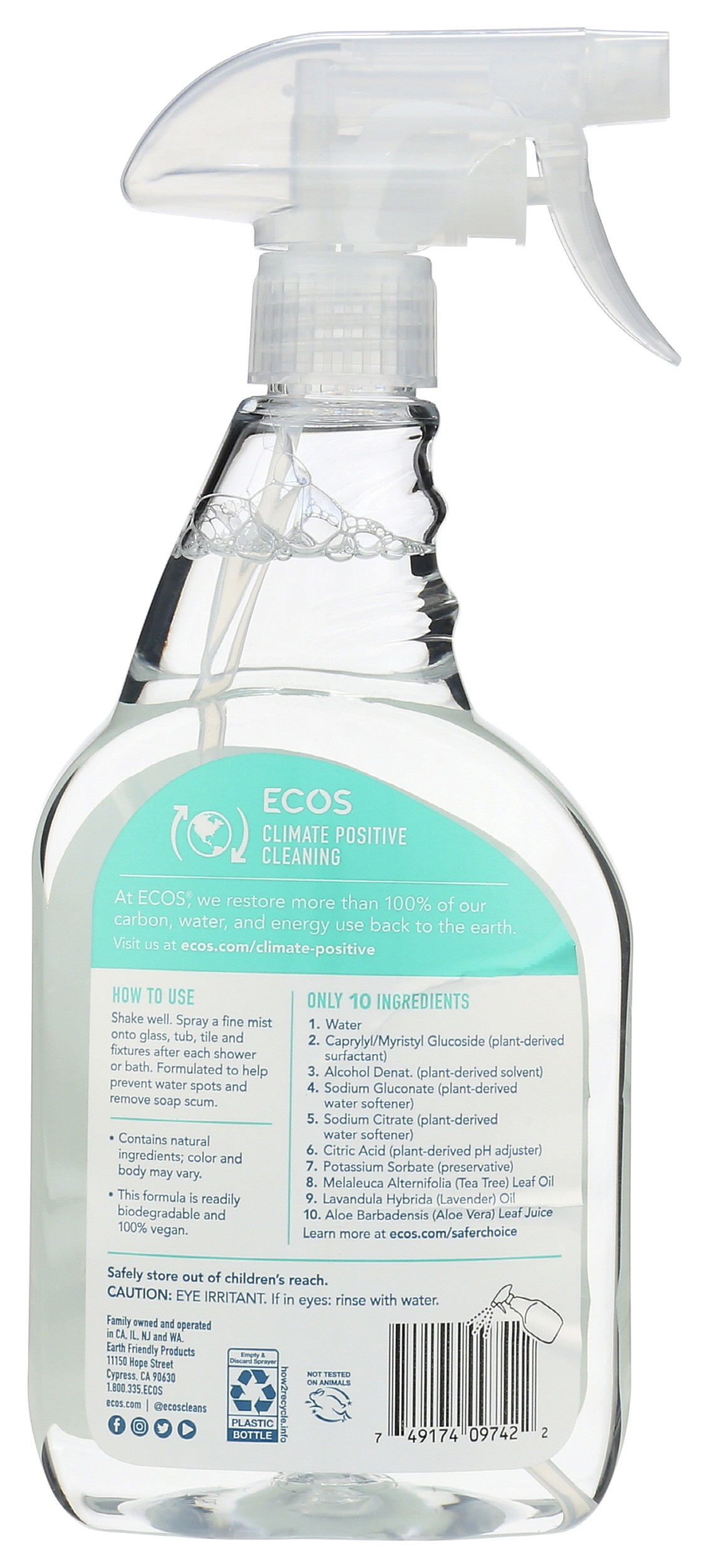 ECOS Plant Powered Bathroom Cleaner, Tea Tree Scent