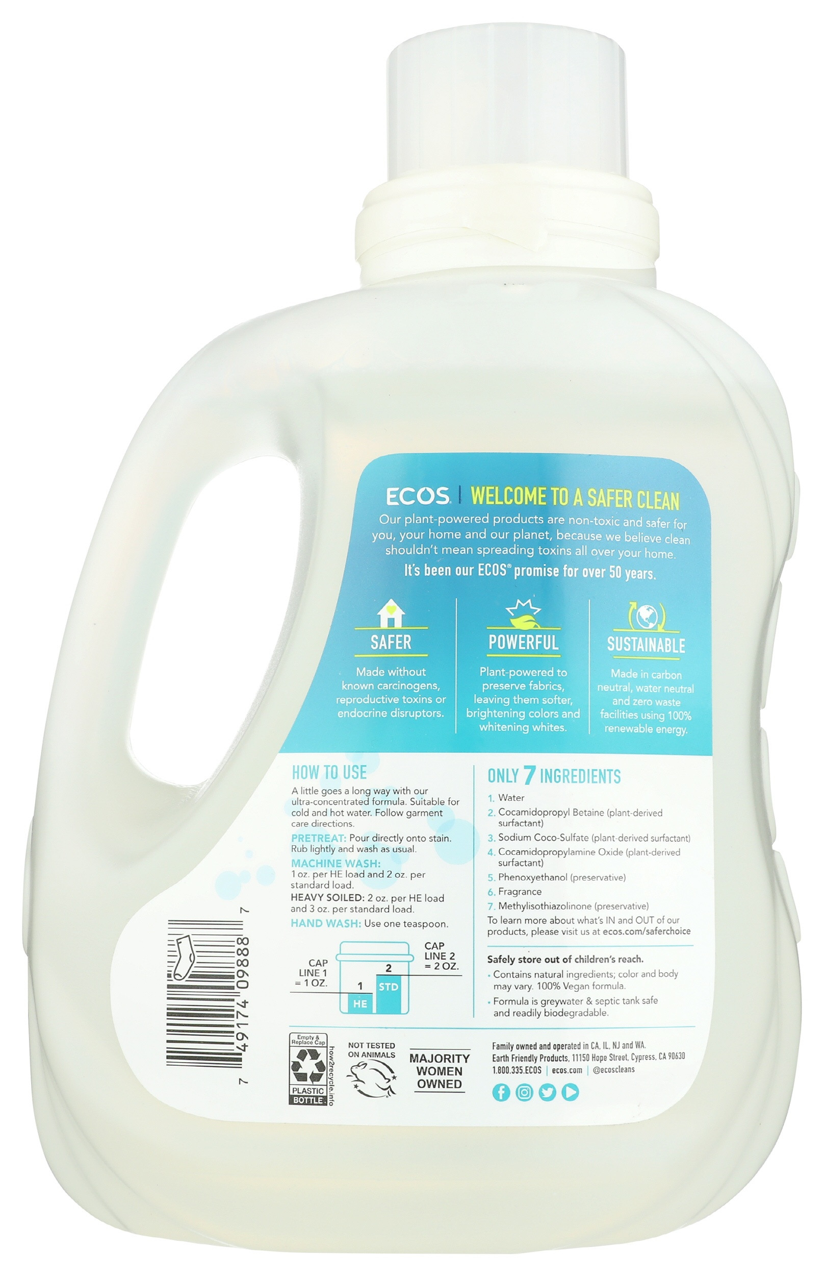 ECOS Plant Powered Laundry Detergent, Magnolia & Lily Scent
