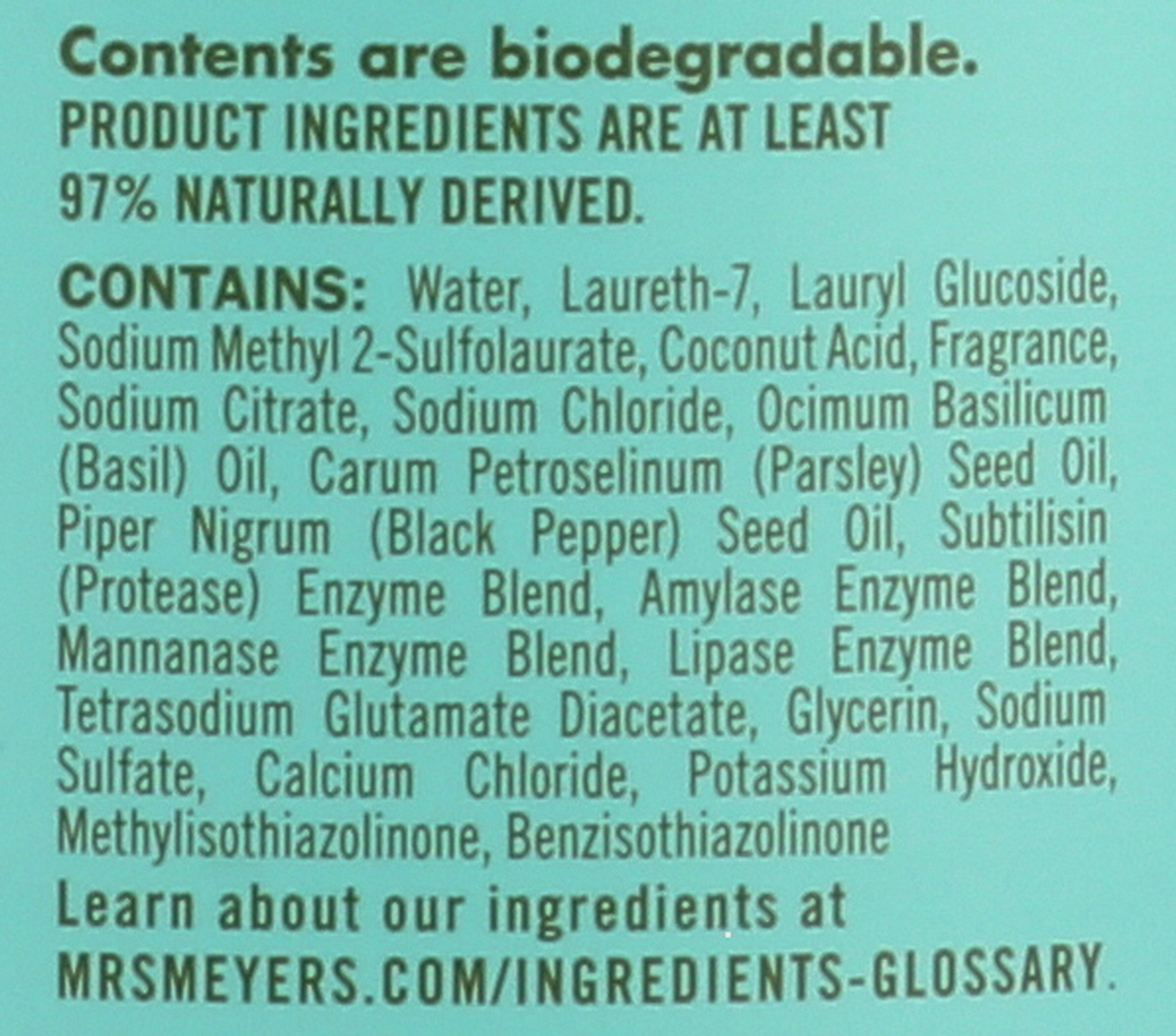 Mrs. Meyer's Clean Day Laundry Detergent, Basil Scent