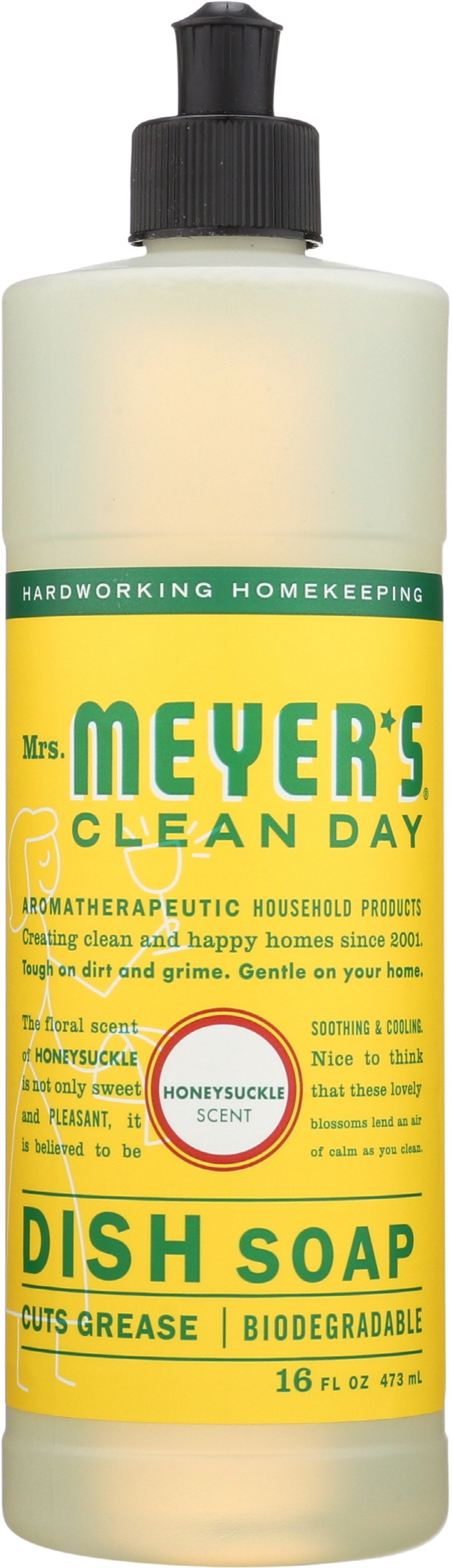 Mrs. Meyer's Clean Day Dish Soap, Honeysuckle Scent